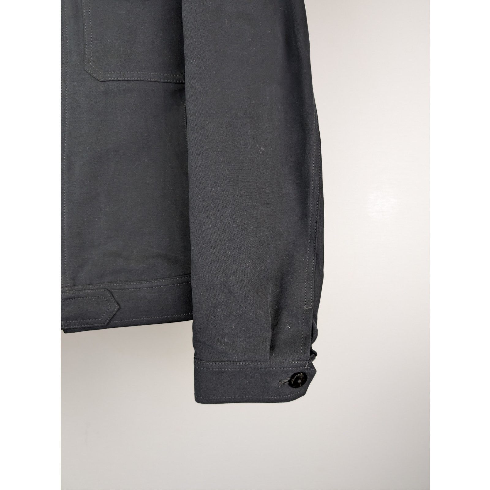 Tom Ford o1rshd1 CC20 Cotton Twill Trucker Jacket in Black Size US M / EU 48-50 / 2 - 5 Thumbnail