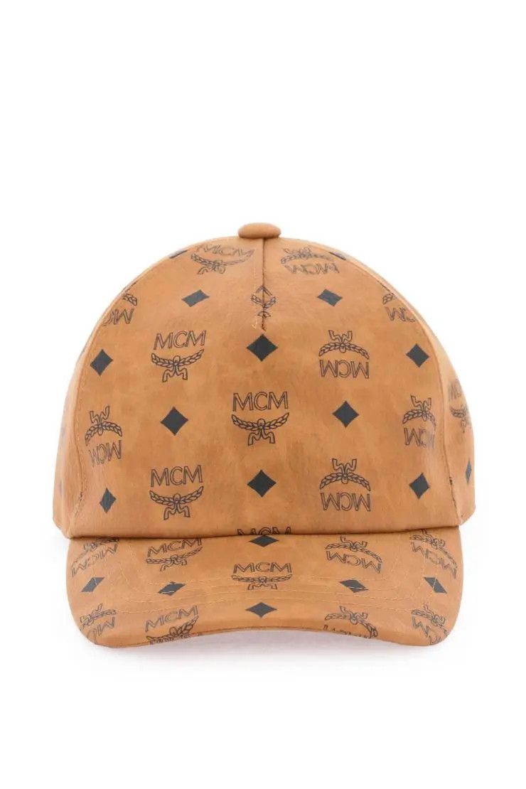 image of MCM O1S22I1N0324 Size-Os Baseball Cap In Beige/black, Men's