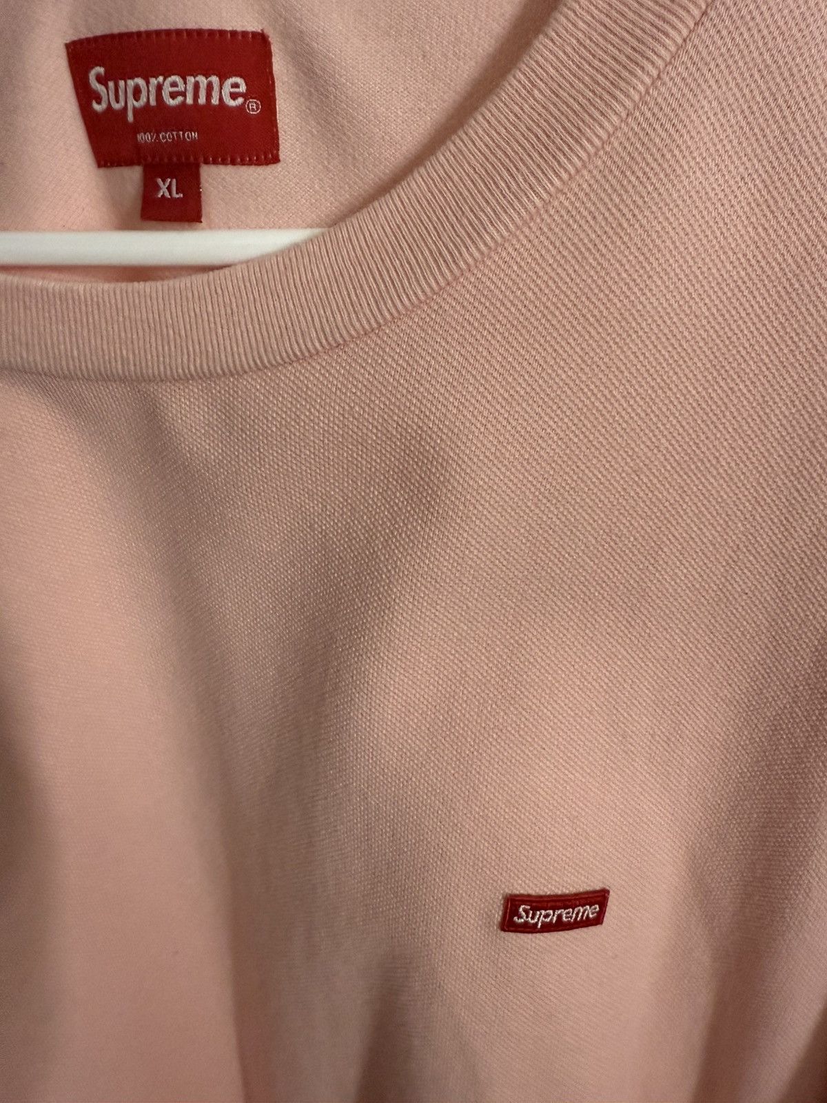 Supreme Pink Supreme Pique Small Box Logo Tee Size US XL / EU 56 / 4 - 2 Thumbnail