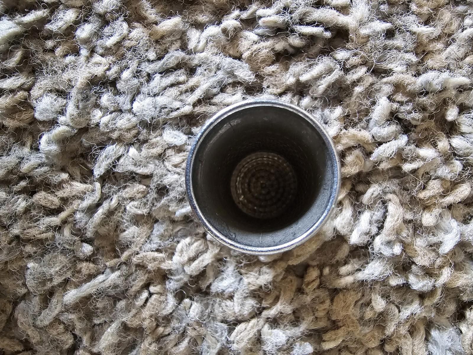 Designer Vintage Germany Dimpled Design Thimble Metal Marked Size 8 Size ONE SIZE - 2 Thumbnail