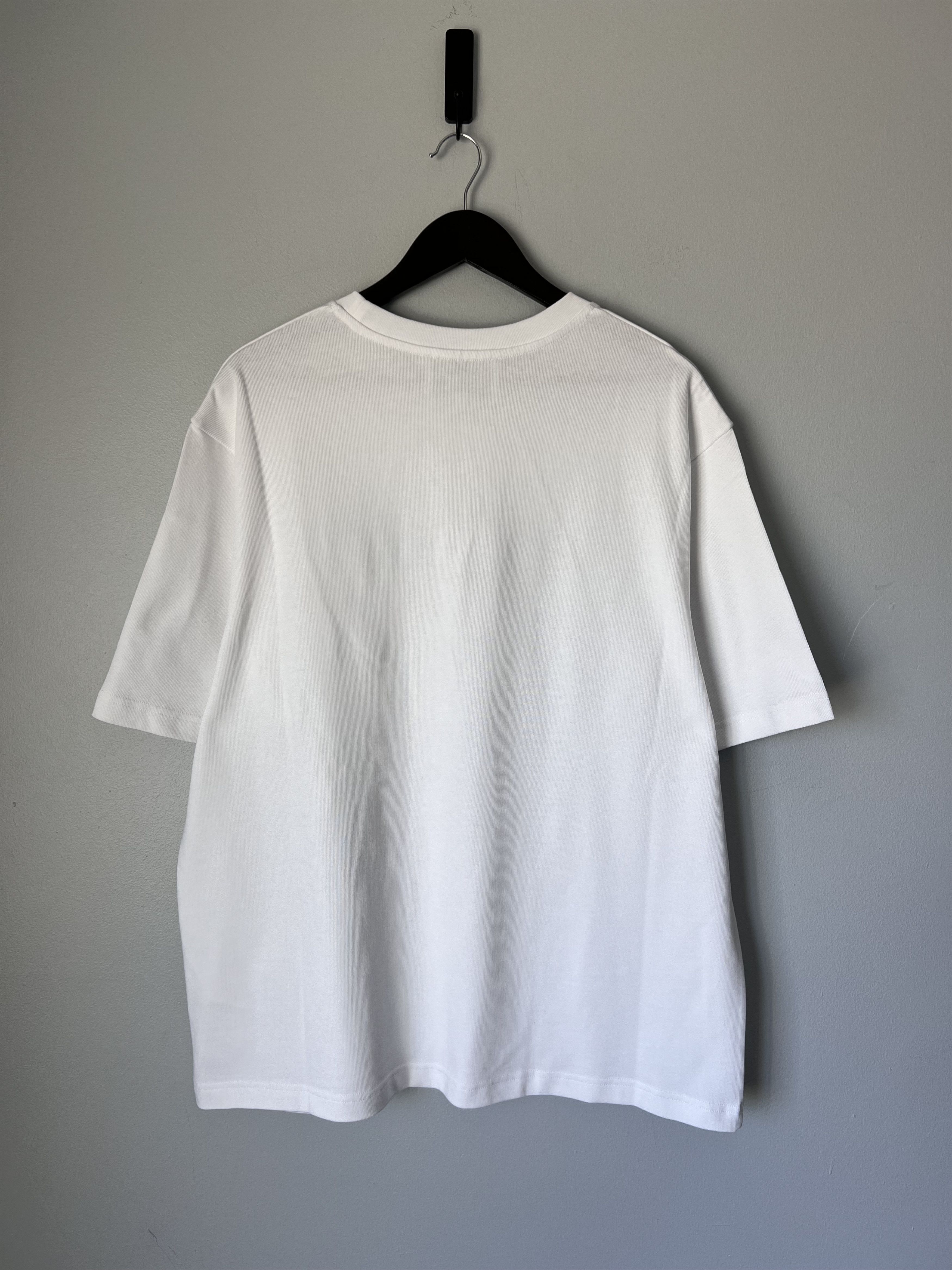 Casablanca Casablanca Casa Racing 3D Printed Oversized Tee in White Size US XL / EU 56 / 4 - 4 Thumbnail