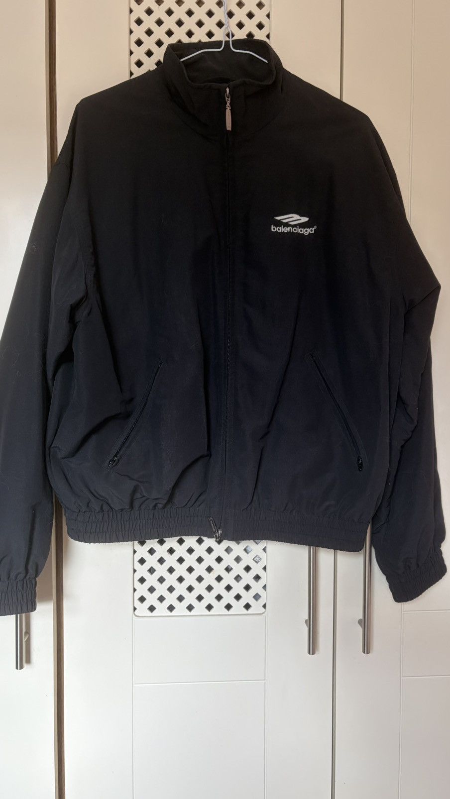 Balenciaga Balenciaga Zip Jacket Black Unifit Logo Oversized Streetwear Size US S / EU 44-46 / 1 - 1 Thumbnail