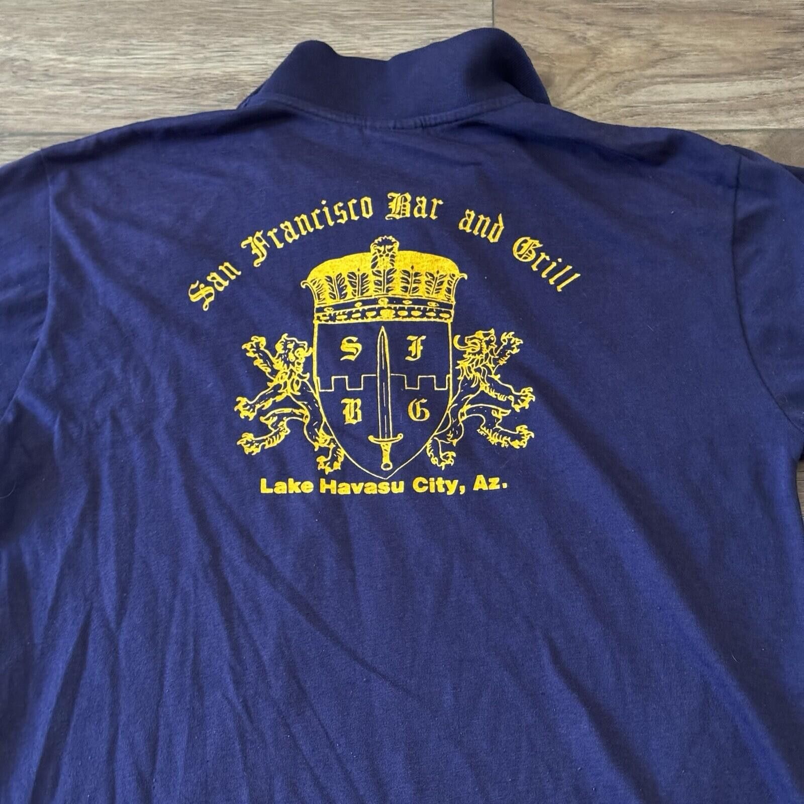 Anvil Vintage 70s San Francisco Lake Havasu City AZ Bar Polo Shirt Size US M / EU 48-50 / 2 - 11 Thumbnail