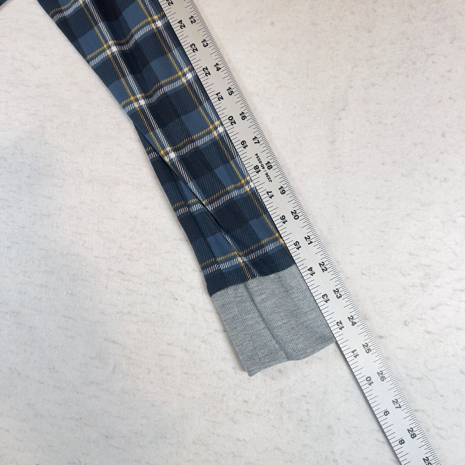 Other Discreet Button Flannel Shirt Hoodie Woman S Blue Drawstring Size S / US 4 / IT 40 - 8 Thumbnail