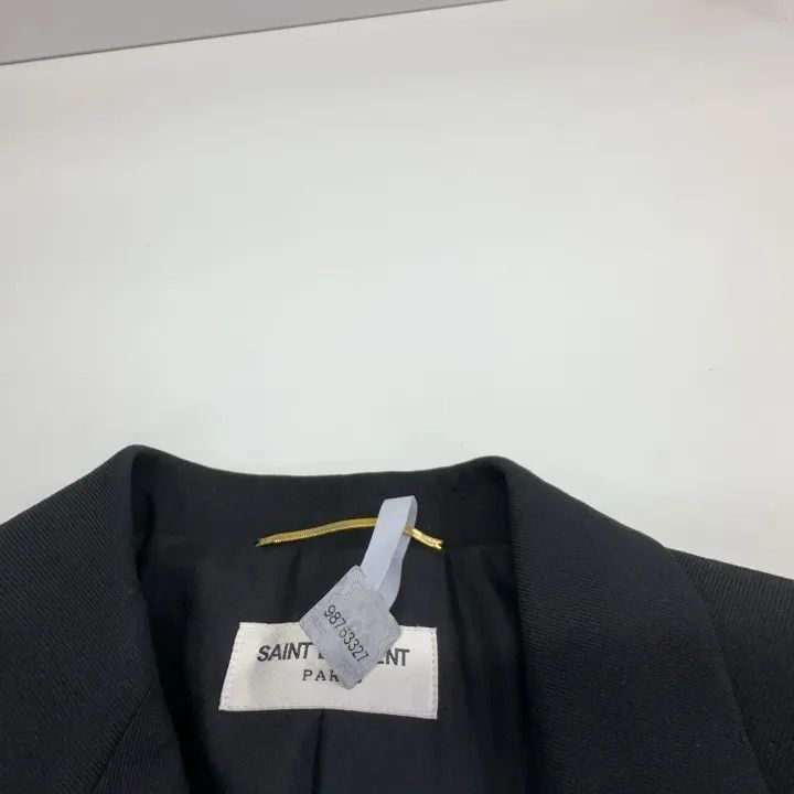 Saint Laurent Paris Saint Laurent Black Slim Fit Blazer -2507 Size S / US 4 / IT 40 - 3 Thumbnail