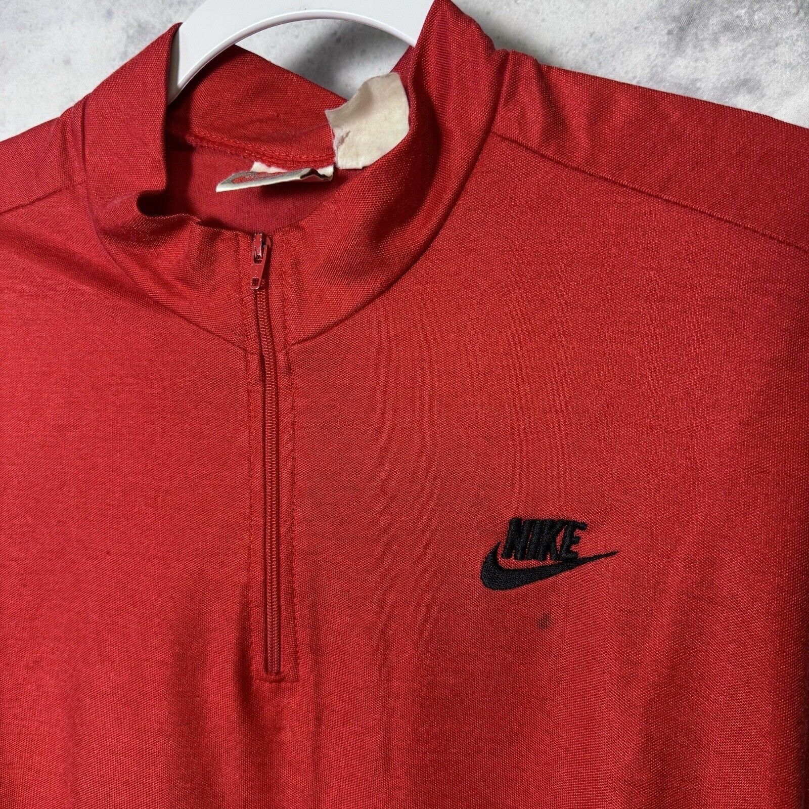Nike × Vintage Vintage Nike Bicycle Jersey Shirt Mens Large Red 1/2 Zip Pol Size US L / EU 52-54 / 3 - 4 Thumbnail