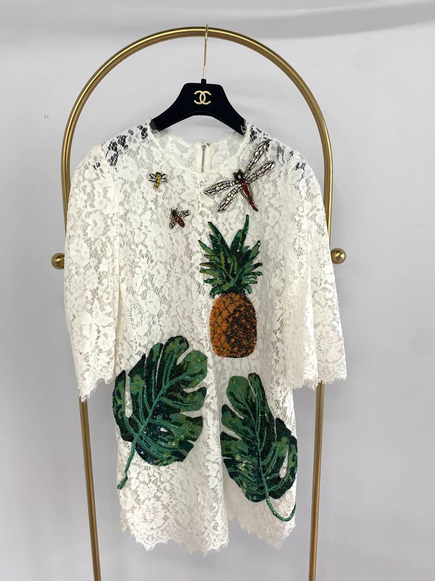 Dolce & Gabbana Dolce&Gabbana White Lace Beaded Dress Size 40 New Size S / US 4 / IT 40 - 1 Thumbnail