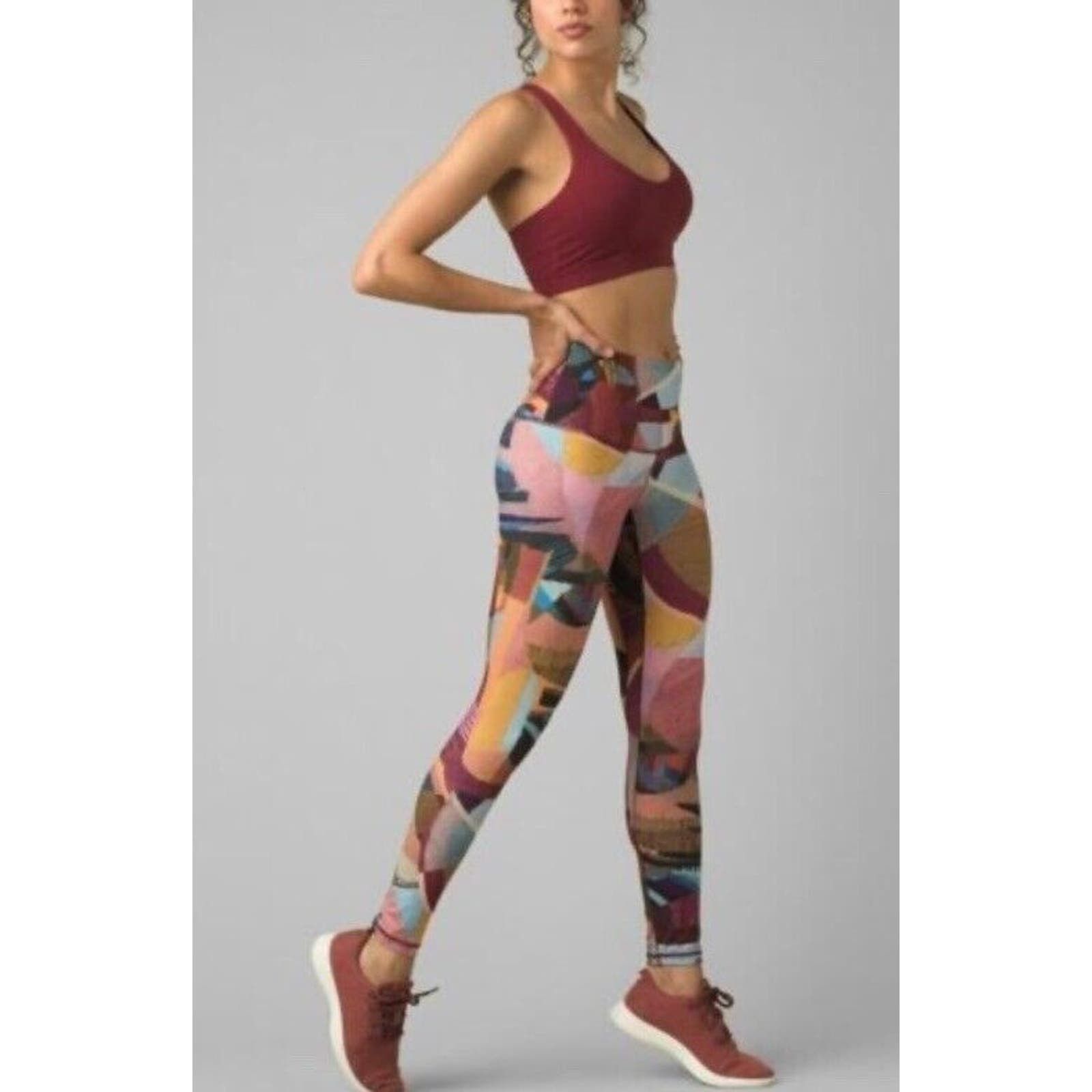 Prana prAna Kimble Multi-Colored 7/8 High Rise Yoga Leggings XS