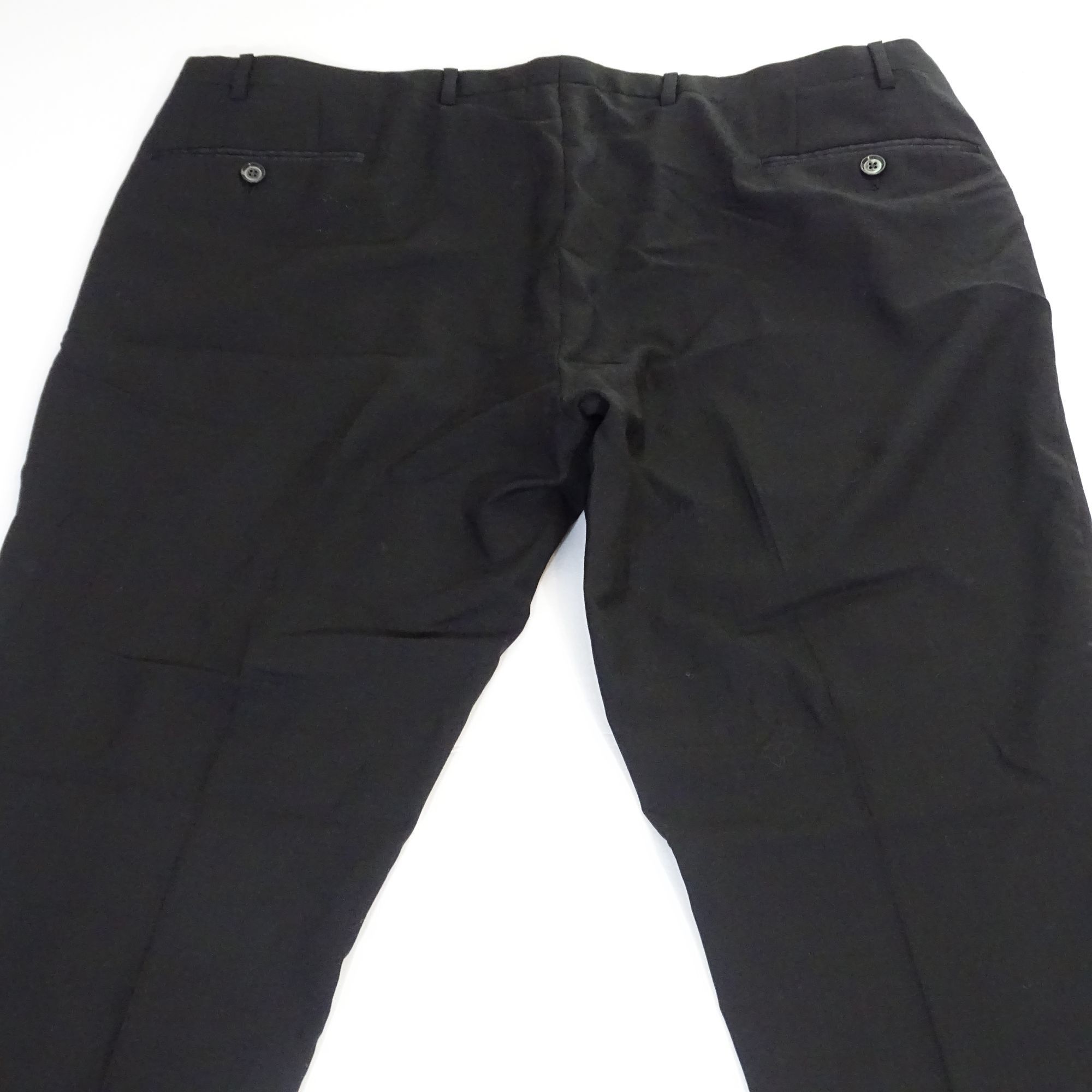 Corneliani Corneliani Mens Dress Pants Black Flat Front Wool Size 40x29 Size US 40 / EU 56 - 5 Thumbnail