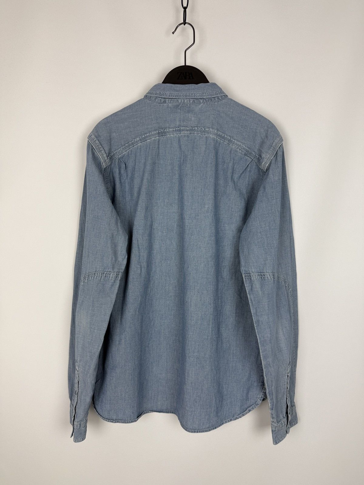 Lee Lee 101 Light Blue Chambray Button Down Crew Shirt M Size US M / EU 48-50 / 2 - 6 Thumbnail