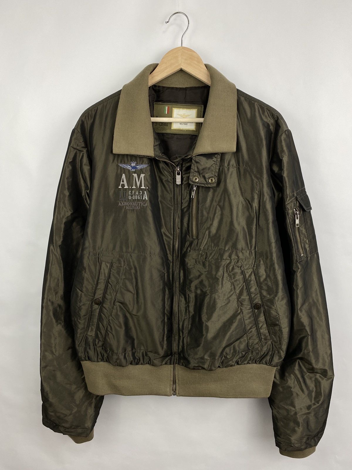 Aeronautica Militare 🇺🇸 Vintage Aeronautica Militare Aviation Bomber Patchwork Y2K Size US XL / EU 56 / 4 - 3 Thumbnail