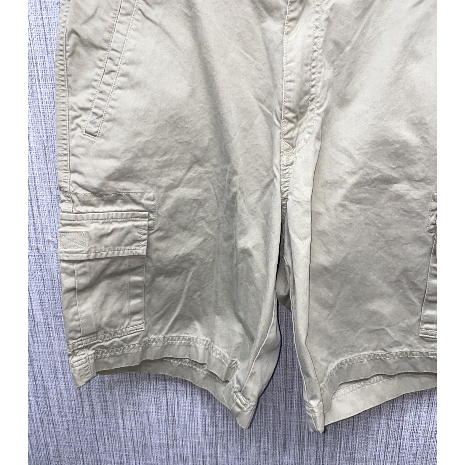 Tommy Bahama Tommy Bahama Relax Mens Beige Zip Fly Casual Shorts Size 34 - Regular Waist Beige Cotton Flat Front Mens Casual Shorts 34 Size US 34 / EU 50 - 3 Thumbnail