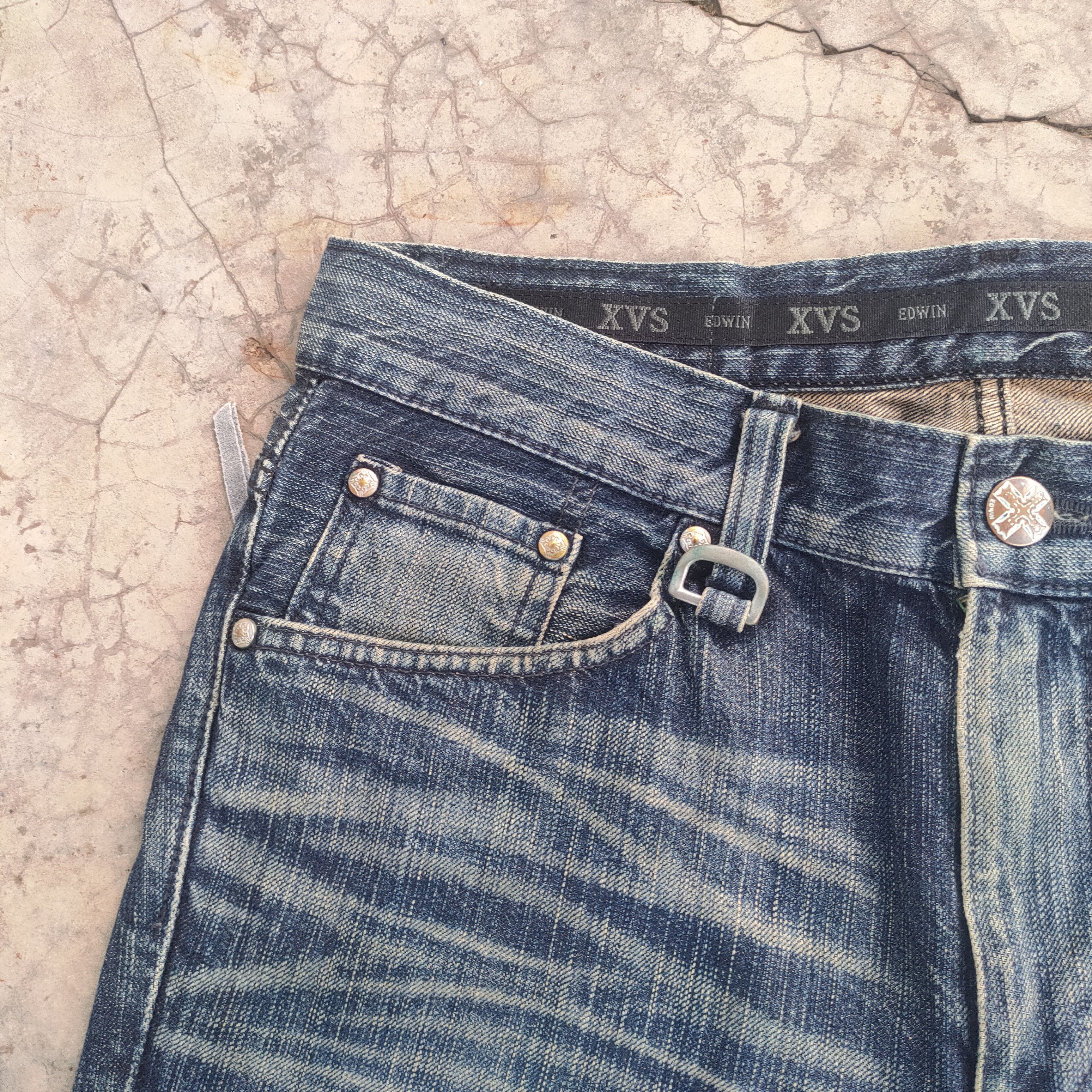 Edwin × Jean × Vintage VINTAGE EDWIN FLARE RIPPED FADED JEANS DENIM PANTS Size US 34 / EU 50 - 6 Thumbnail