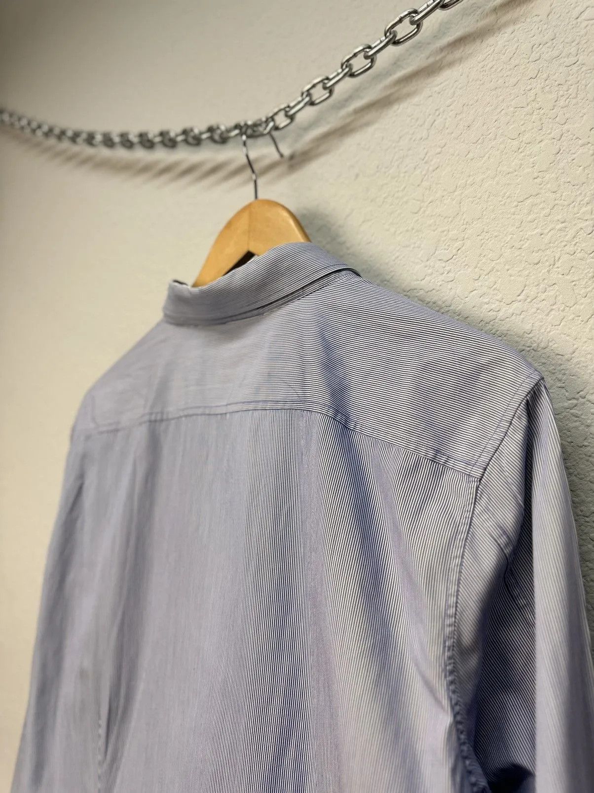 Gucci Vintage Gucci RARE Striped Silk Blue Shirt Size US L / EU 52-54 / 3 - 13 Thumbnail