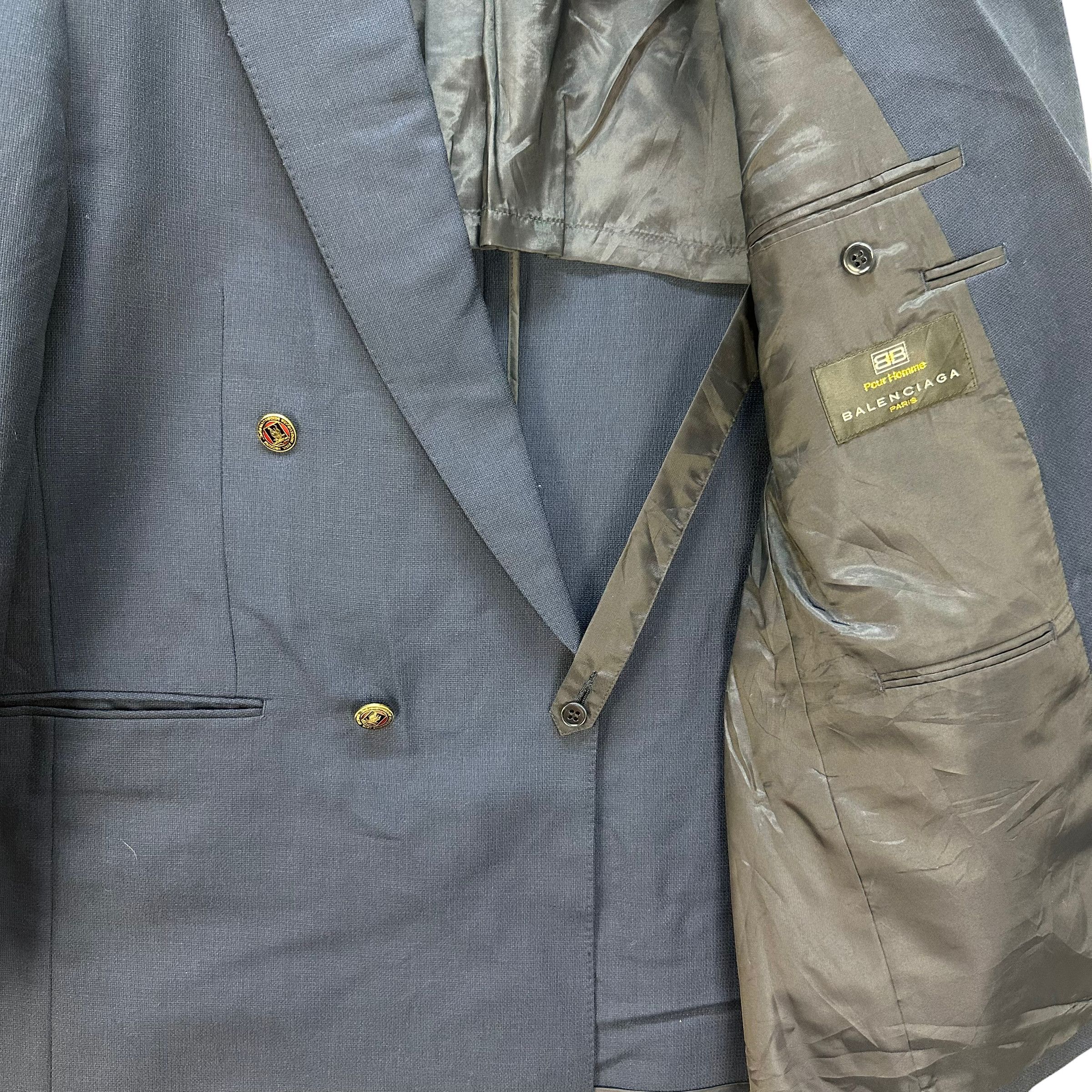 Balenciaga BALENCIAGA POUR HOMME DOUBLE BREASTED BLAZERS #8304-002 Size 46R - 8 Thumbnail