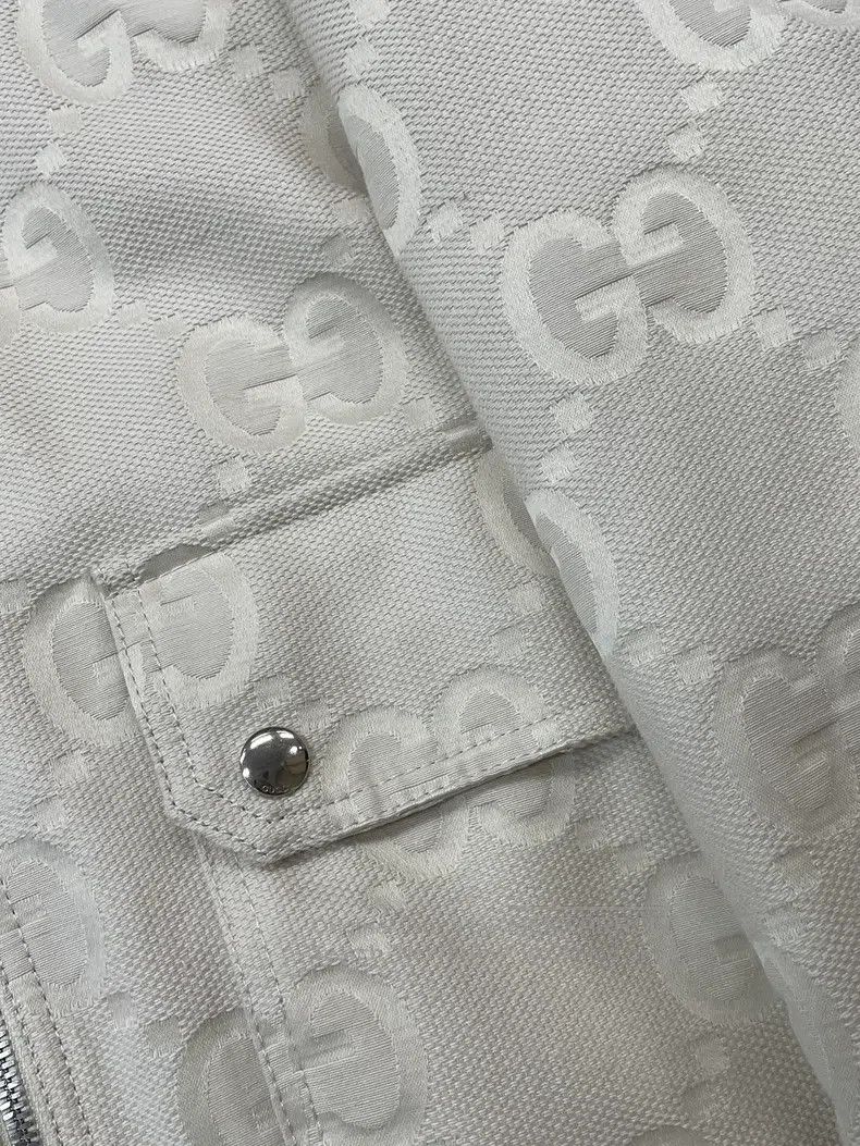 Gucci Gucci Beige dark pattern logo full pair of G jacket Size S / US 4 / IT 40 - 2 Thumbnail