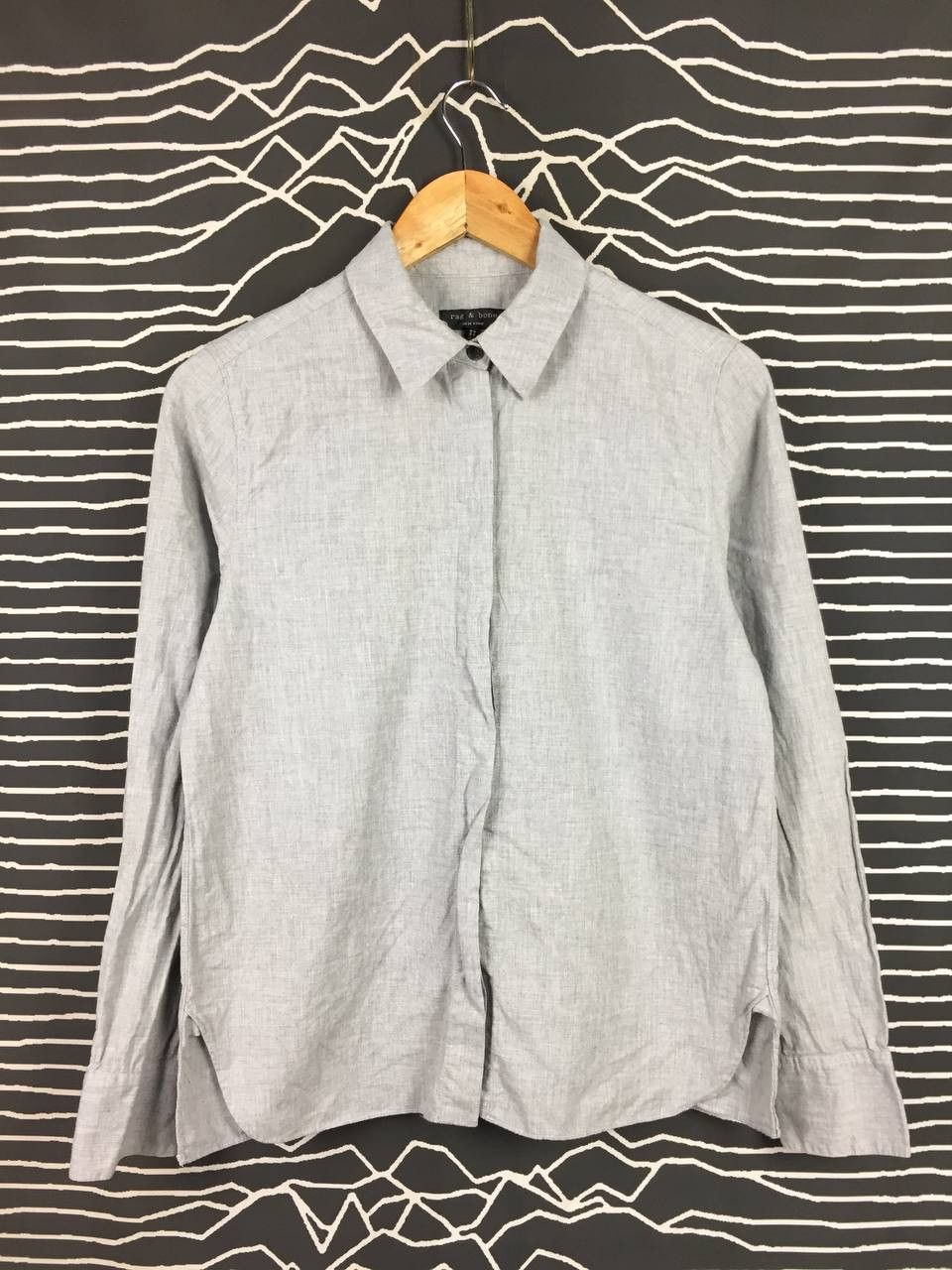 Rag & Bone Rag & Bone New York Hidden Placket Long Sleeve Shirt Size US S / EU 44-46 / 1 - 1 Thumbnail
