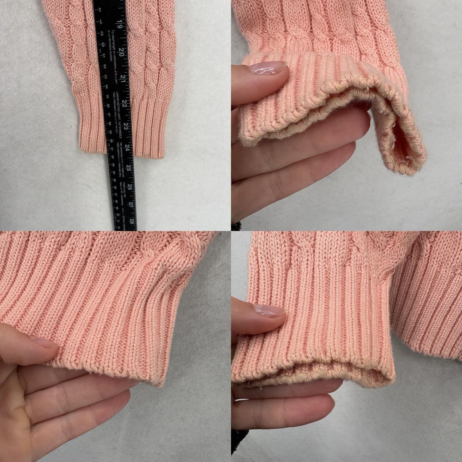 Izod VINTAGE IZOD Club Sweater Mens Medium Pink V Neck Cable Knit Pullover 90s Size US M / EU 48-50 / 2 - 8 Thumbnail