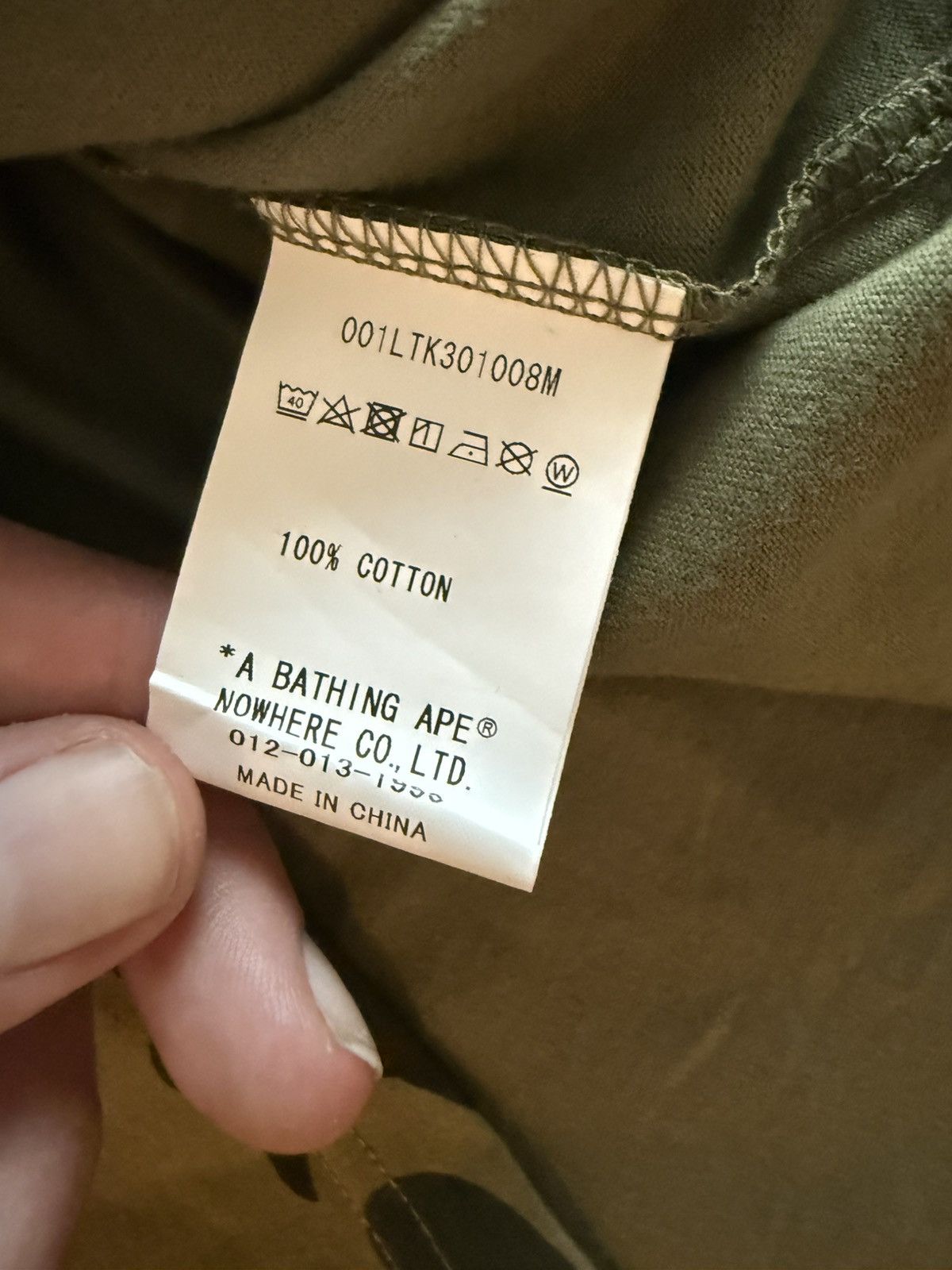 Bape green camo long sleeve