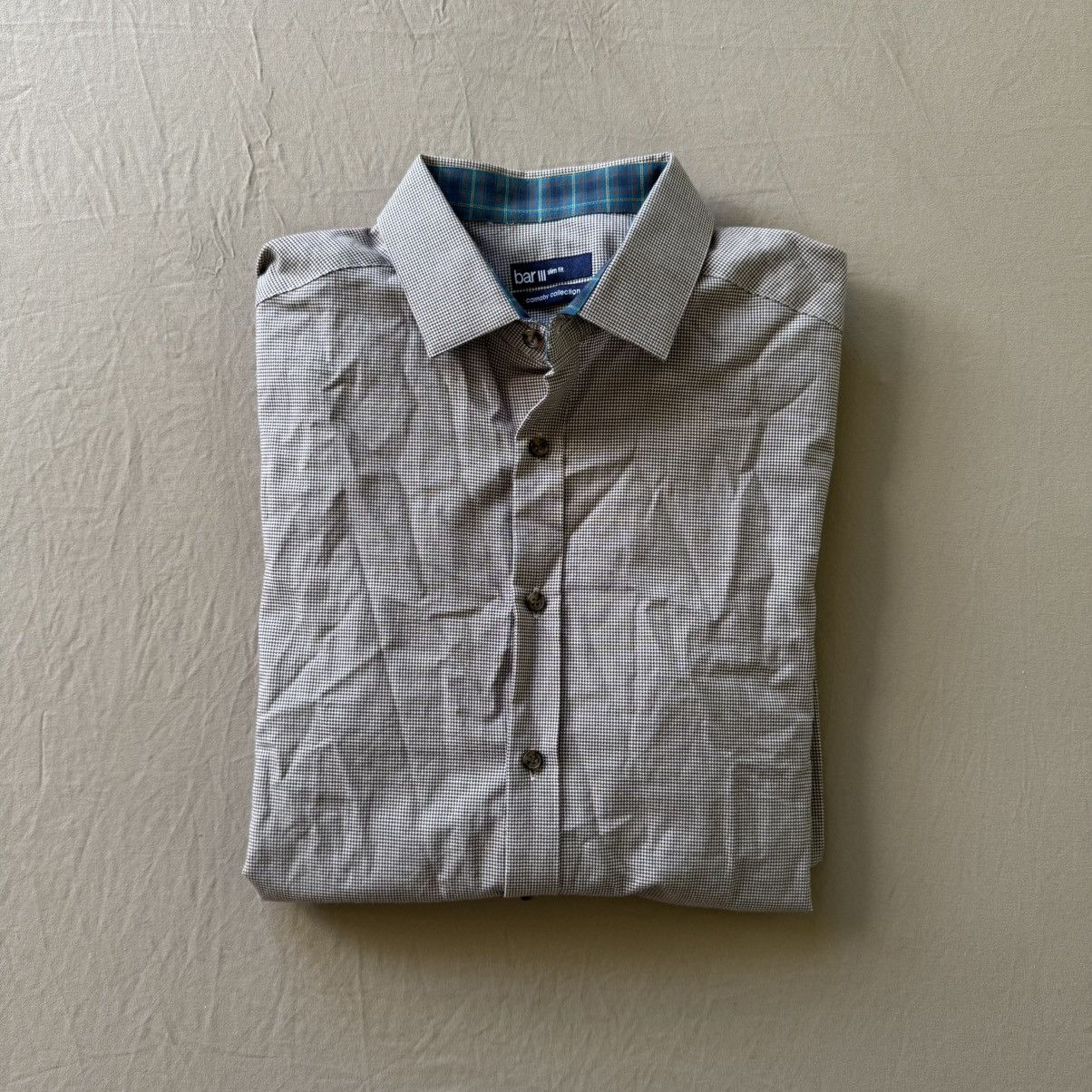 Bar III × Designer Bar Ill Carnaby Collection Slim-Fit Houndstooth Dress Shirt Size US M / EU 48-50 / 2 - 1 Thumbnail