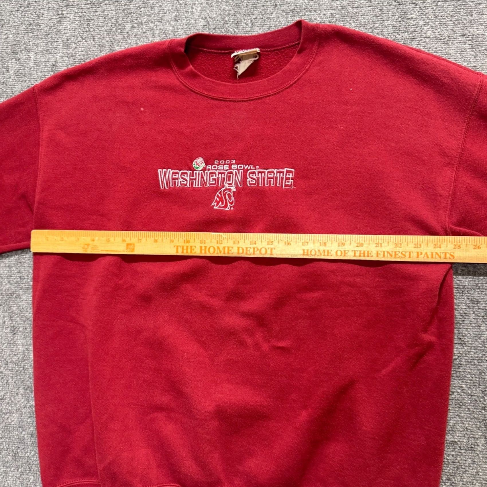 Lee Y2K Washington State Sweatshirt Lee Men L Red 2003 Rose Bowl Cougars Pullover Distressed Vintage Shirt Mens Size US L / EU 52-54 / 3 - 5 Thumbnail