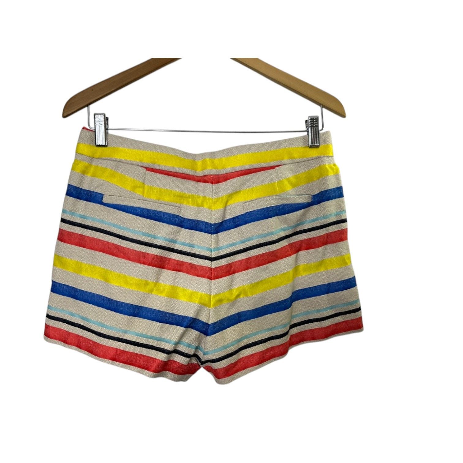 J.Crew J Crew Jacquard Basket Weave Colorful Stripe 3" Shorts 6 New Size 28" / US 6 / IT 42 - 3 Thumbnail