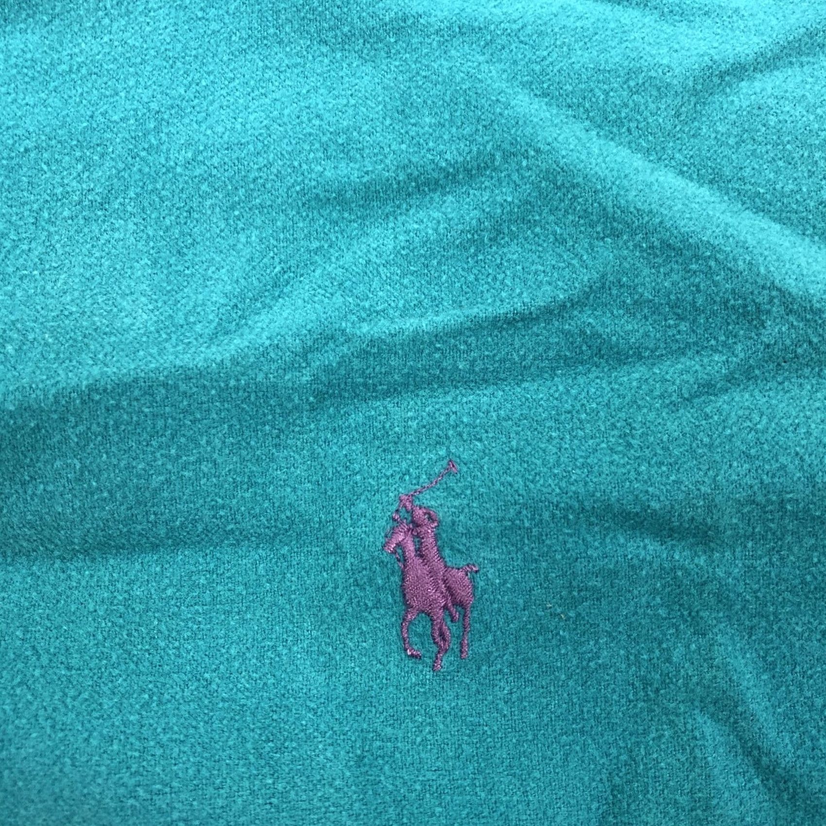 Ralph Lauren Ralph Lauren Men's XL Button-Down Shirt Teal Long Sleeve Pony Chamios Flannel Embroidered Logo Polo Pony Size US XL / EU 56 / 4 - 5 Thumbnail