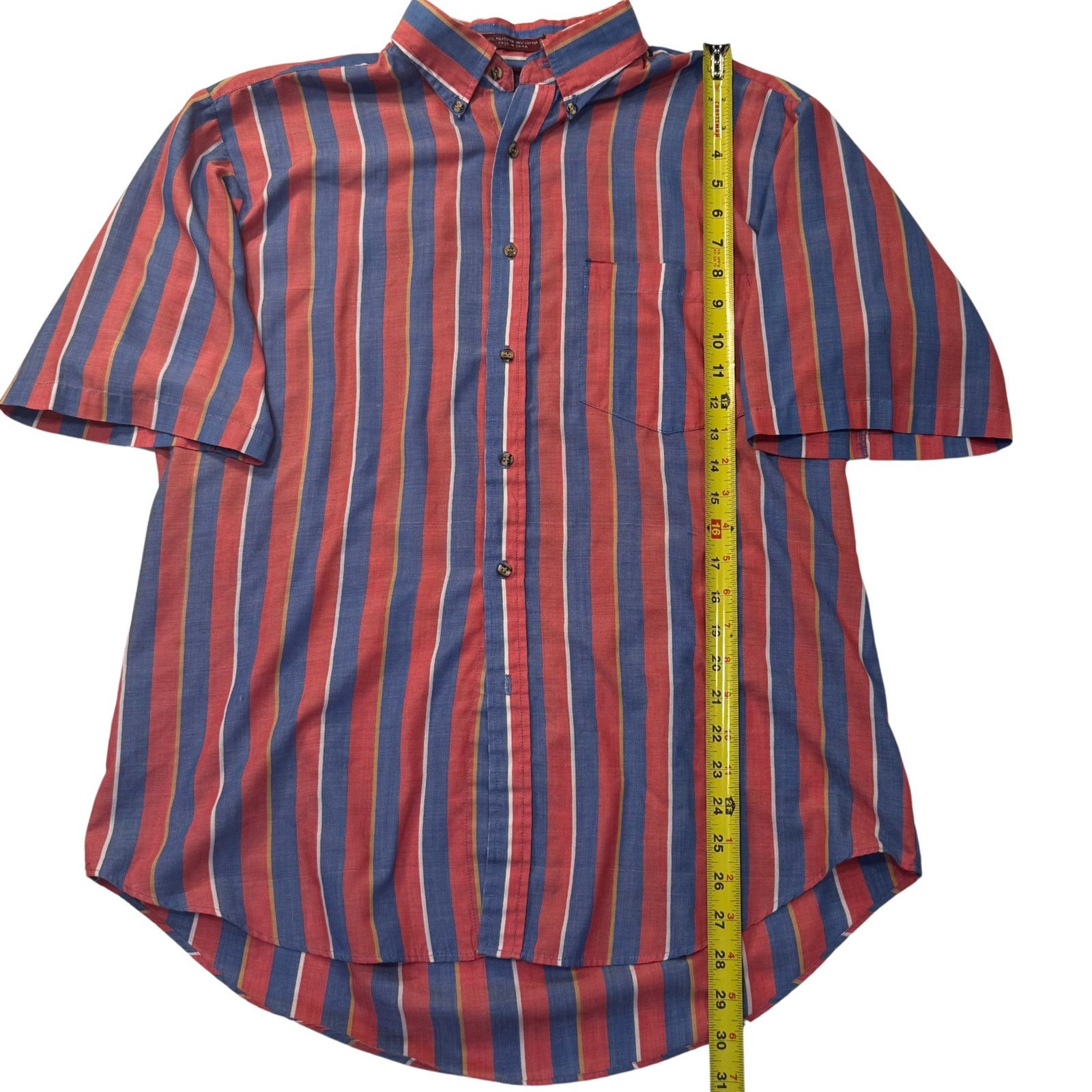 Savile Row Vintage Short Sleeve Striped Button Up Savile Row Traditions Size US L / EU 52-54 / 3 - 4 Thumbnail