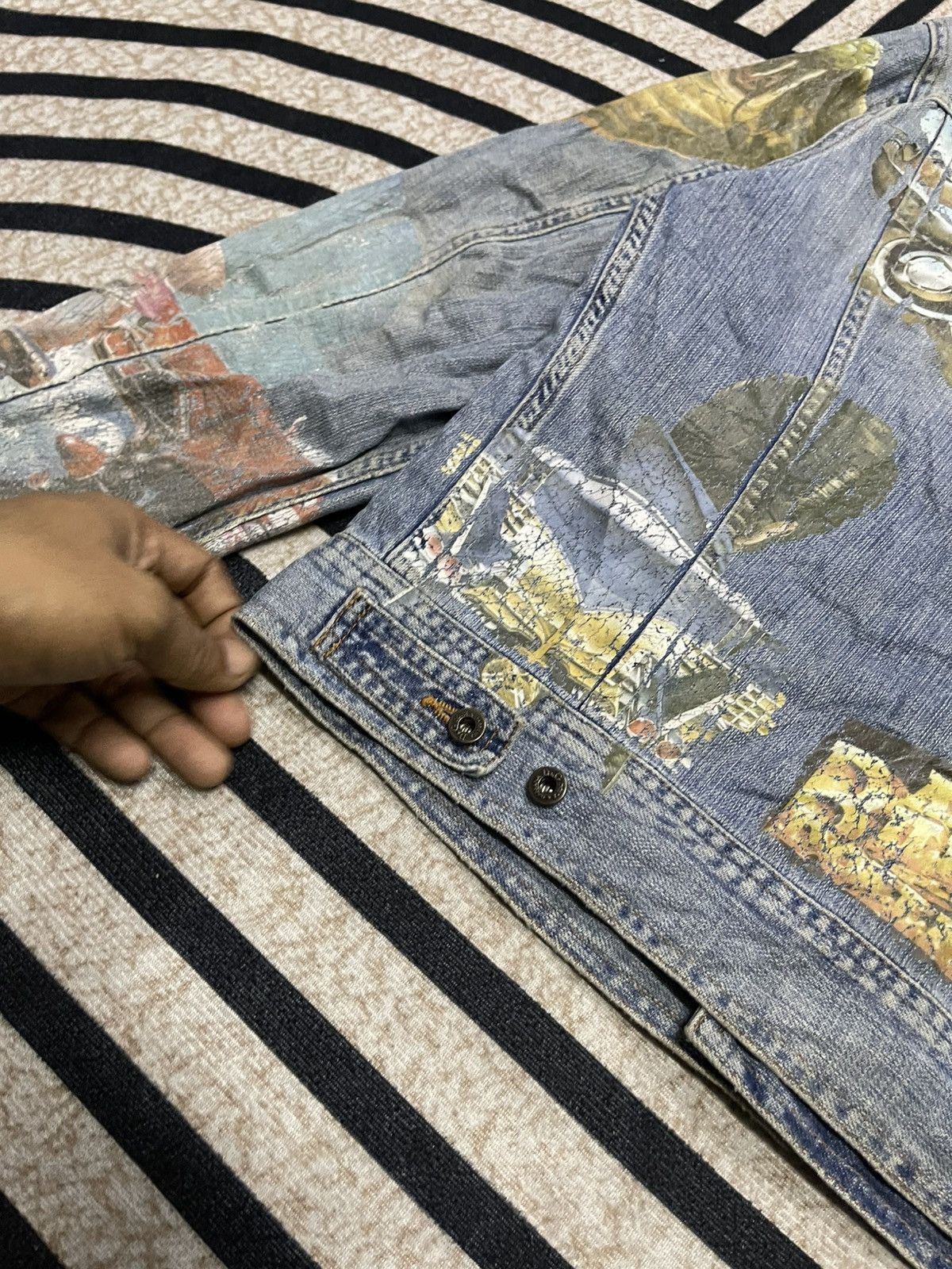 Dolce & Gabbana 2000s DOLCE & GABBANA PIN-UP PRINTED AMERICAN DENIM JACKET Size US M / EU 48-50 / 2 - 12 Thumbnail