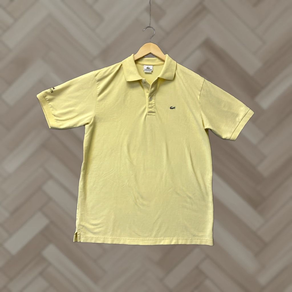 Lacoste Vintage Lacoste Men Polo Shirt XXL Yellow Cotton Short Sleeve Casual Logo Spring Summer Fall Size US XXL / EU 58 / 5 - 1 Thumbnail