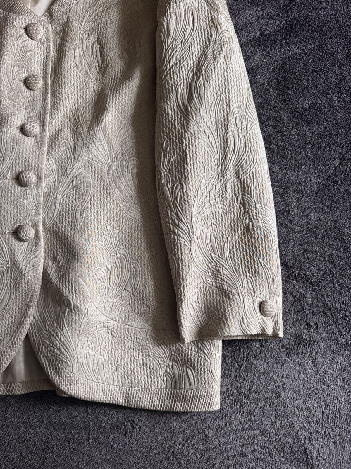 Christian Dior Monsieur Christian Dior vintage woman's silk blazer rare archive Size L / US 10 / IT 46 - 4 Thumbnail