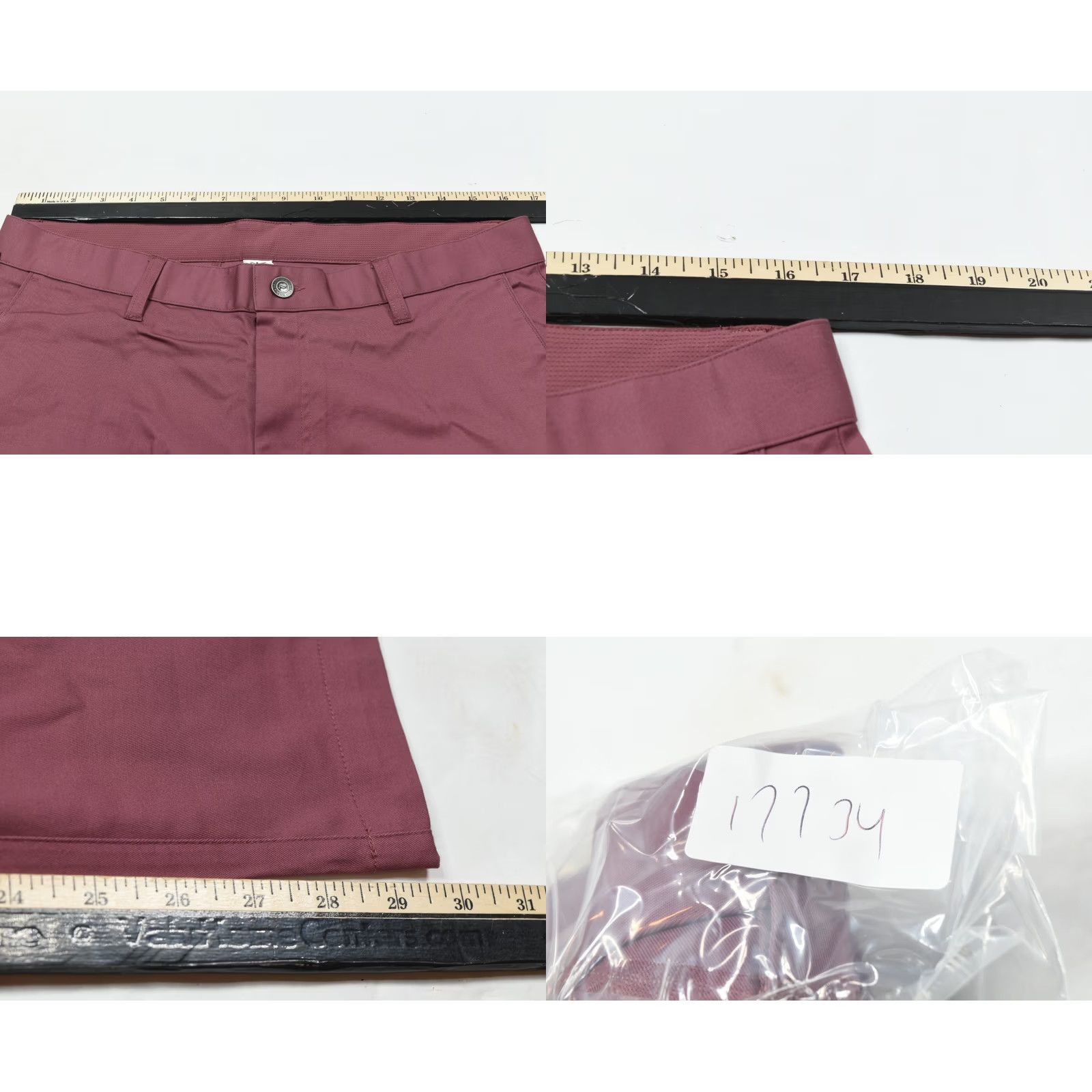 Fabletics Fabletics The High Side Chino Pants Mens 34x32 Maroon Modern Classic Fit Men's Chino Pants AS-QUICKLY Size US 34 / EU 50 - 8 Thumbnail