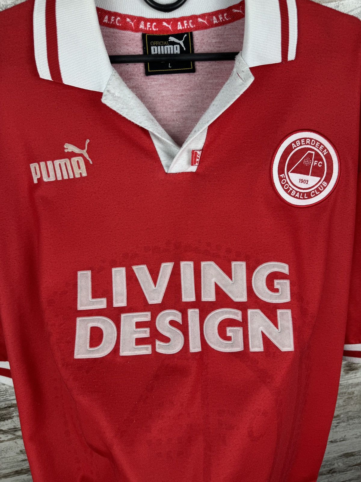 Puma Vintage Puma Aberdeen city T-shirt soccer jersey Scotland Size US L / EU 52-54 / 3 - 9 Thumbnail