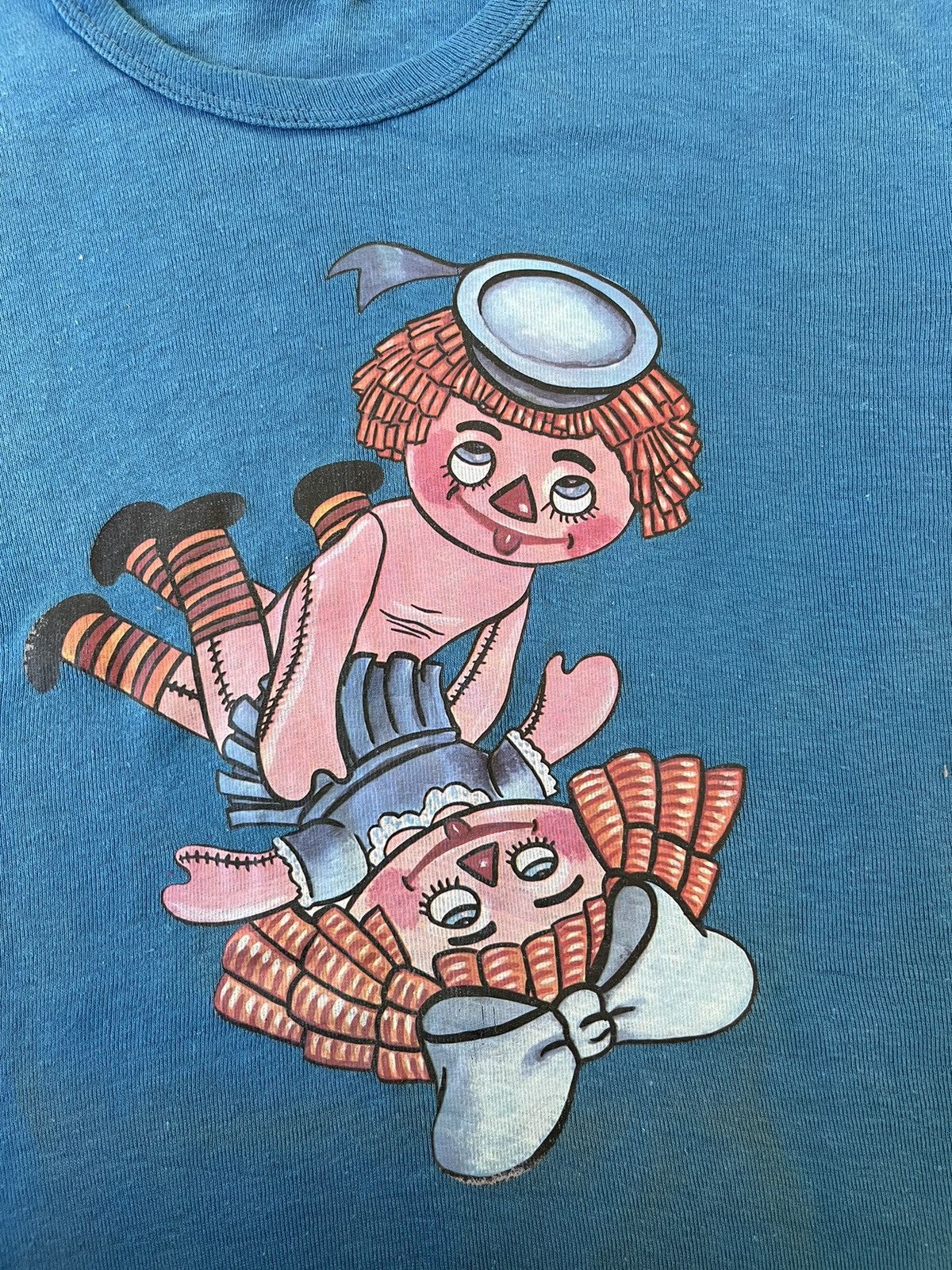 Vintage Vintage 50s - 70s Crazy print Tee Size US XXS / EU 40 - 2 Thumbnail