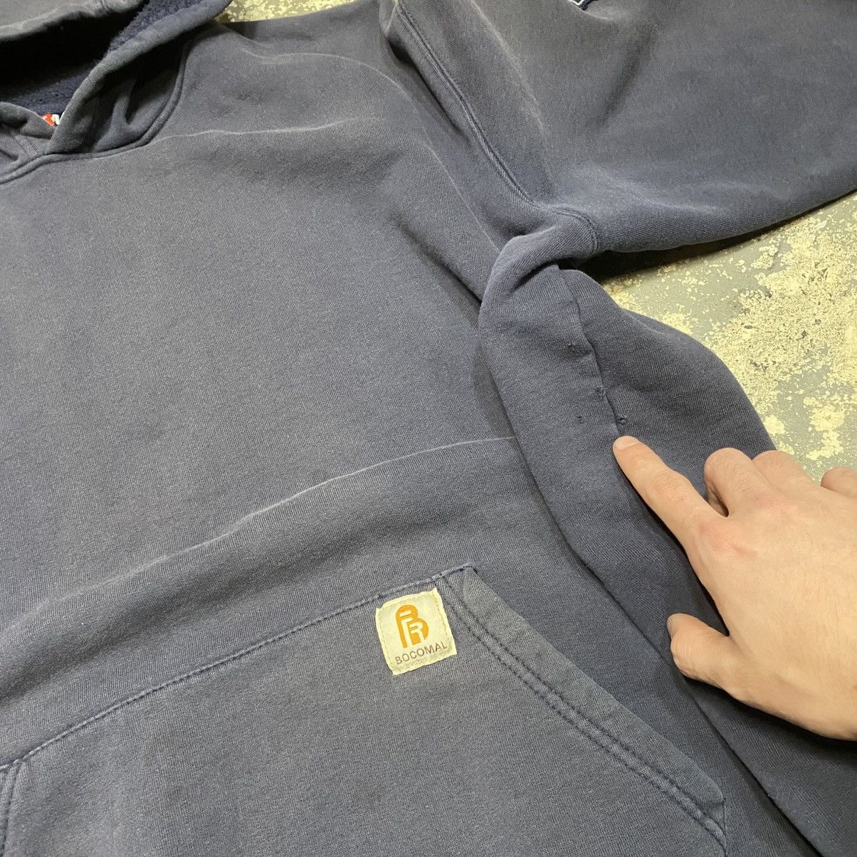 Carhartt × Vintage Vintage Bocomal Fr Fire Retardant Navy hoodie Sweatshirt Size US XL / EU 56 / 4 - 4 Thumbnail