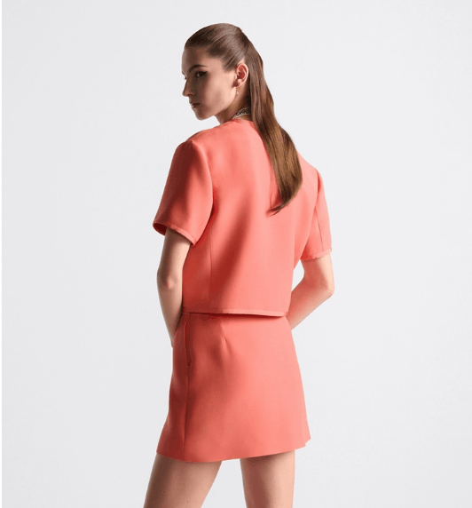 Dior o1w1db10925 441J92 Dioriviera Mini Skirt in Coral Size 26" / US 2 / IT 38 - 6 Thumbnail