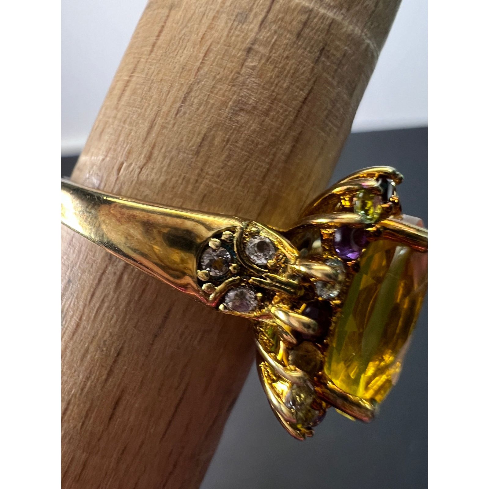 Other Yellow topaz multi stone gold over 925 ring size 8 Size ONE SIZE - 9 Thumbnail