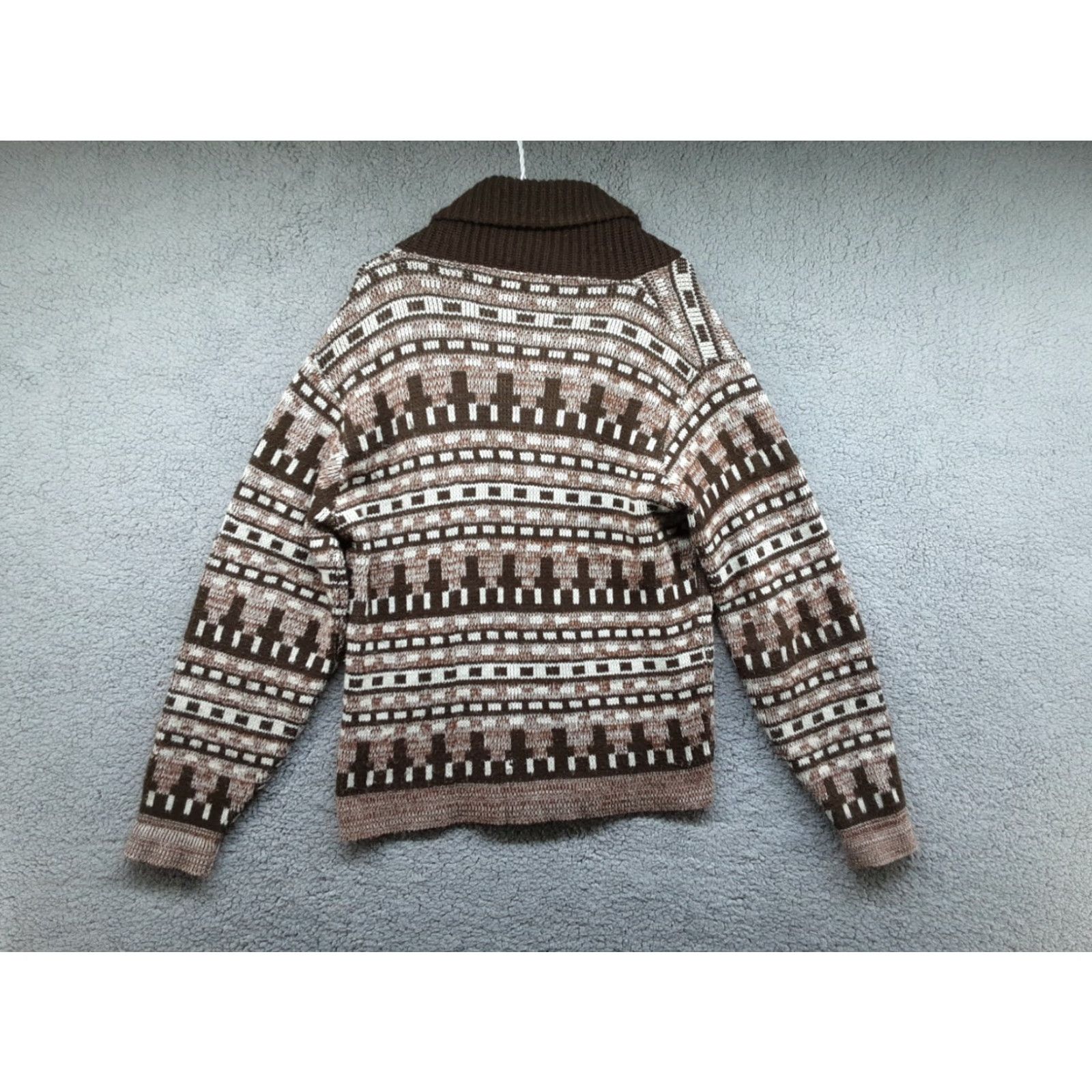 Vintage VINTAGE Drummond Wintuk Button Up Sweater Knit Shirt Ivory Large Cable Knit Womens Button Up Jacket Size L / US 10 / IT 46 - 6 Thumbnail