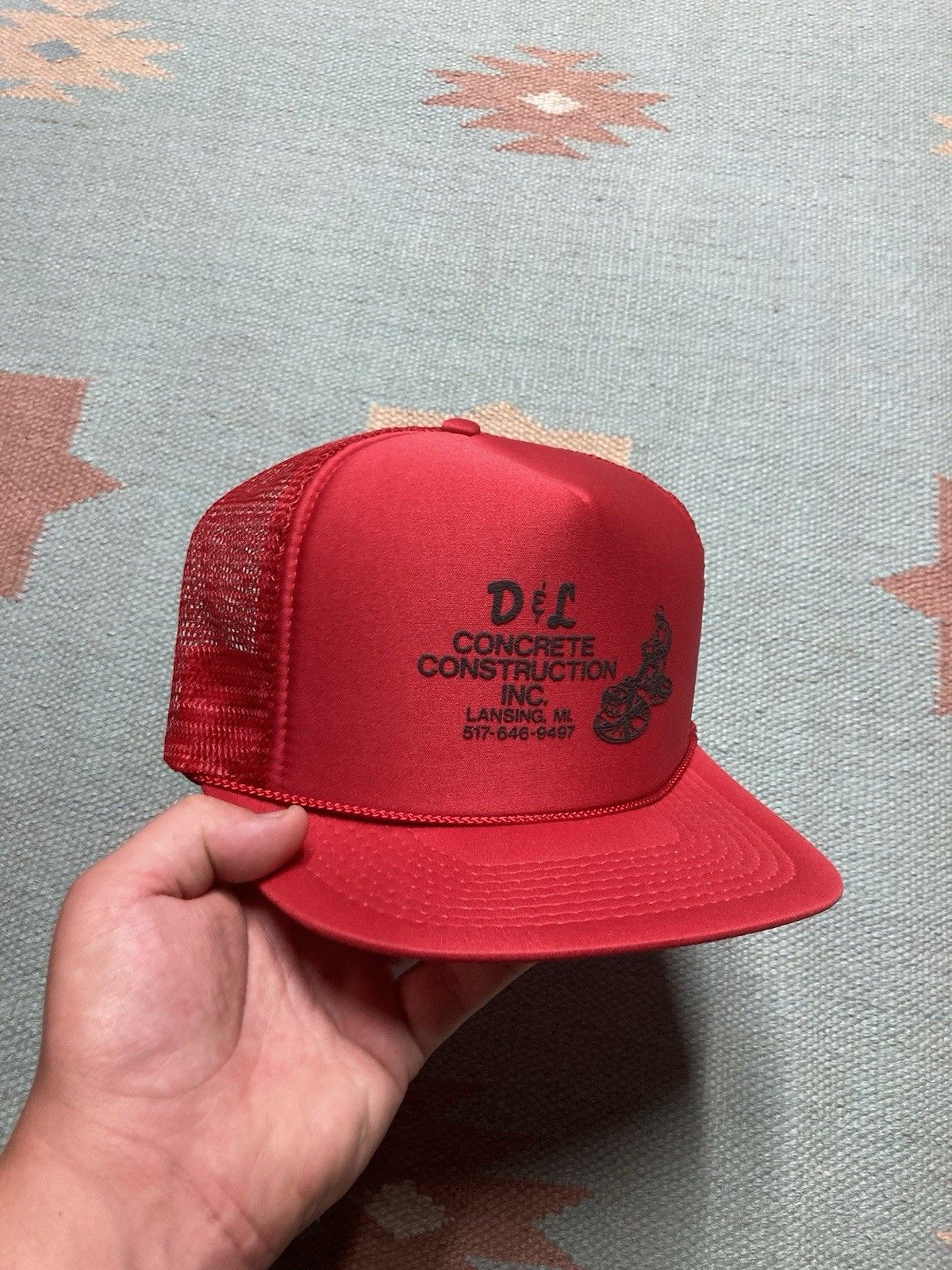 Vintage vtg trucker hat D&L concrete construction Lansing Michigan Size ONE SIZE - 1 Thumbnail