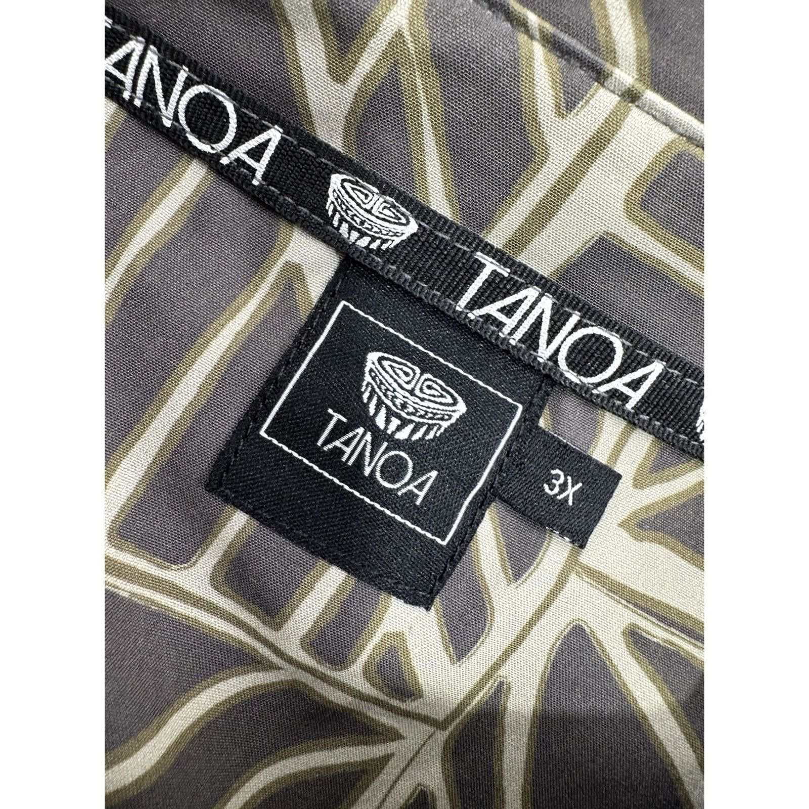 ALOHAS TANOA SAMOA Hawaiian Aloha Mens Shirt 3XL Green Short Sleeve Button-Up Casual Mens Size US XXL / EU 58 / 5 - 5 Thumbnail