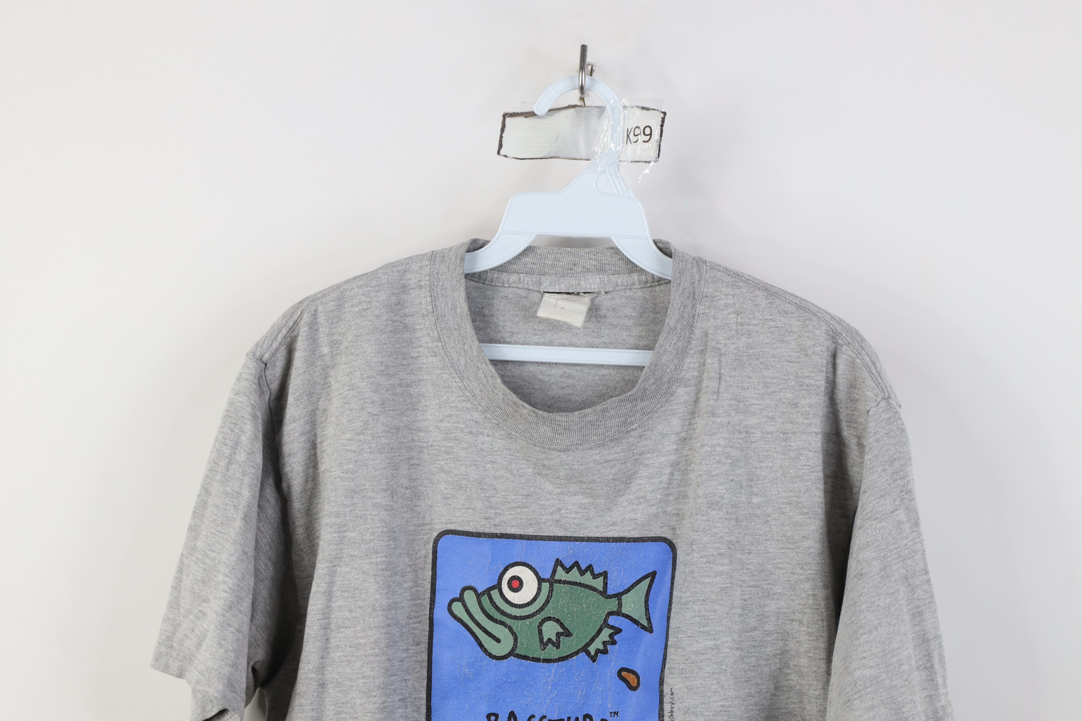Vintage Vintage 90s Y2K Streetwear Bassturd Orlando Fish T-Shirt Size US M / EU 48-50 / 2 - 2 Thumbnail