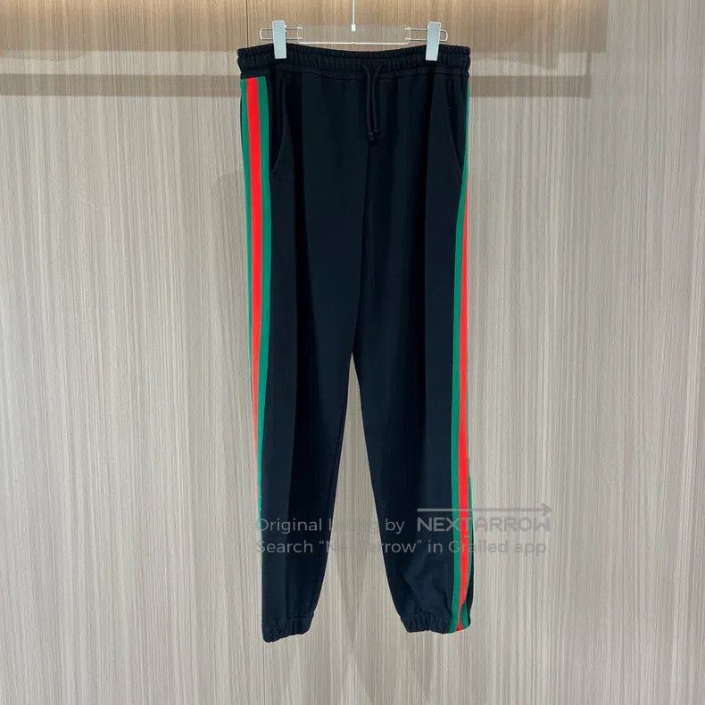 Gucci Gucci Size M Webbing printed cotton trousers Size US 29 - 1 Thumbnail