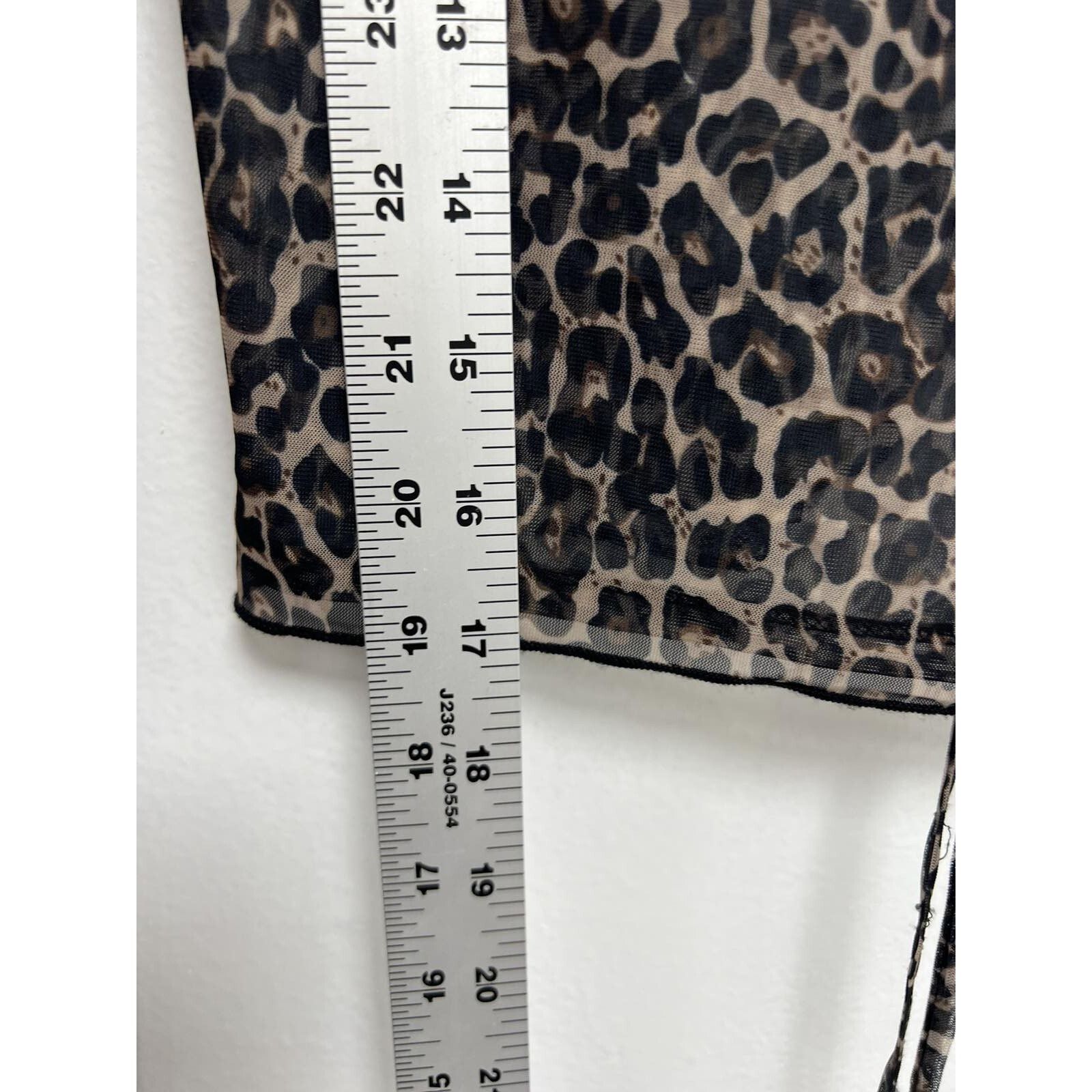 superdown Superdown Blouse destiny mesh tie leopard sheer S A001433 Size S / US 4 / IT 40 - 6 Thumbnail