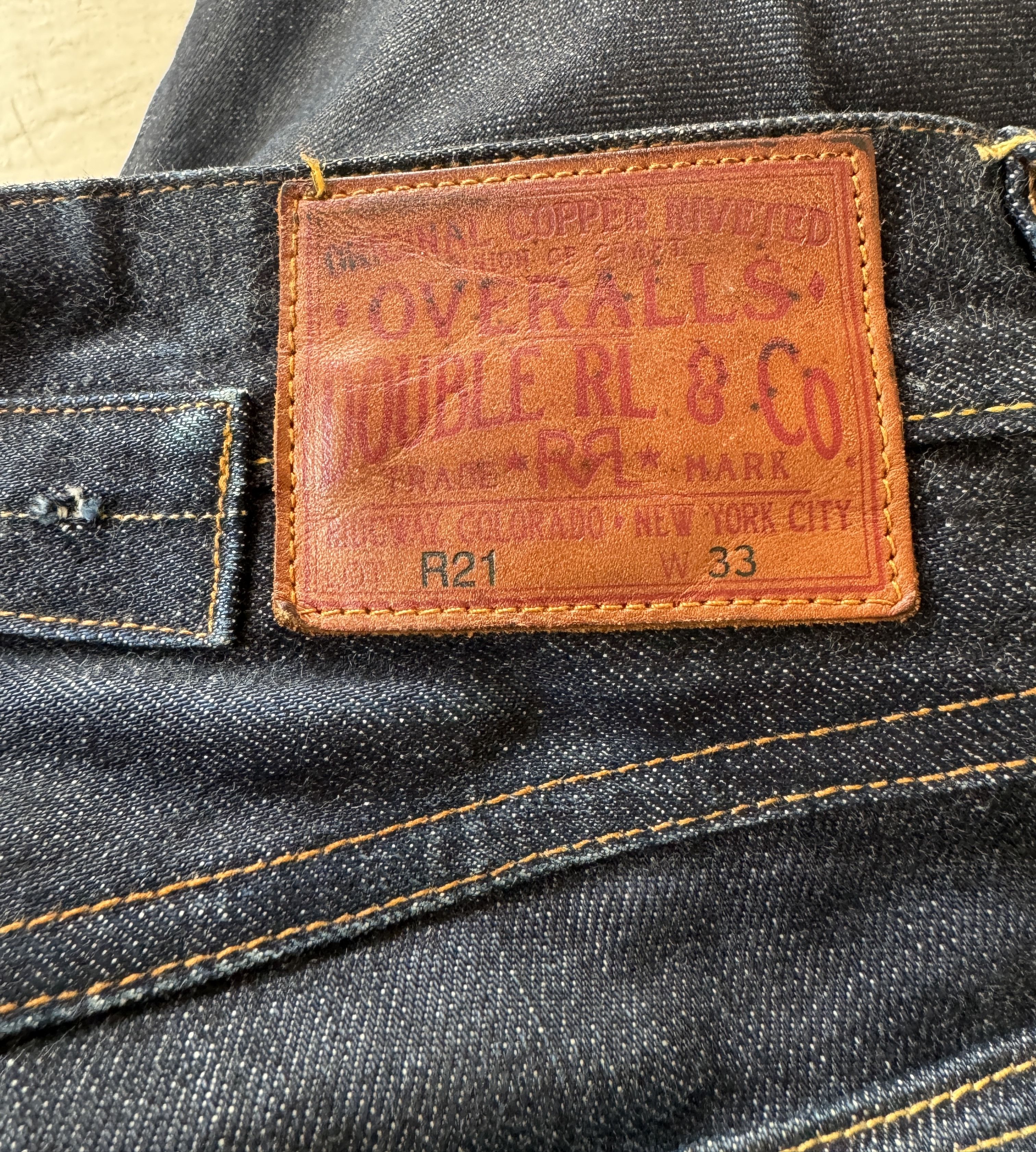 RRL Ralph Lauren RRL DOUBLE RL TYPE 21 SELVEDGE JEANS Size US 33 - 9 Thumbnail