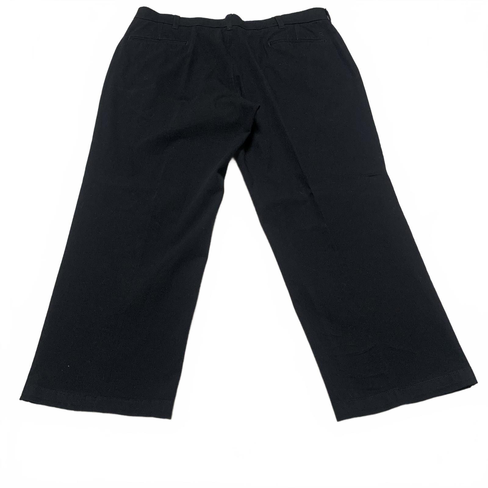 Other JM Haggar Men's Sz 38 Black Wide Leg Pants Size 46R - 2 Thumbnail