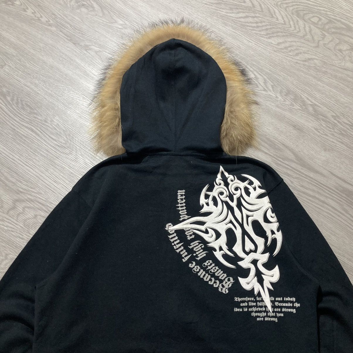 14th Addiction 2000s Beaumere Dagger Poem Grunge Punk Style Fur Ziphoodie Size US L / EU 52-54 / 3 - 10 Thumbnail