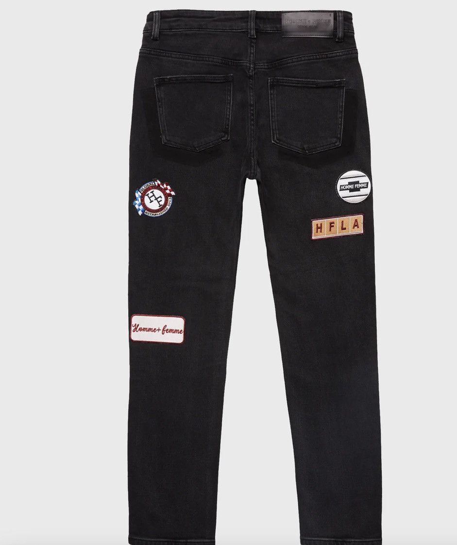 Homme + Femme La PATCHWORK DENIM PANT BLACK HOMME + FEMME Size US 34 / EU 50 - 2 Thumbnail