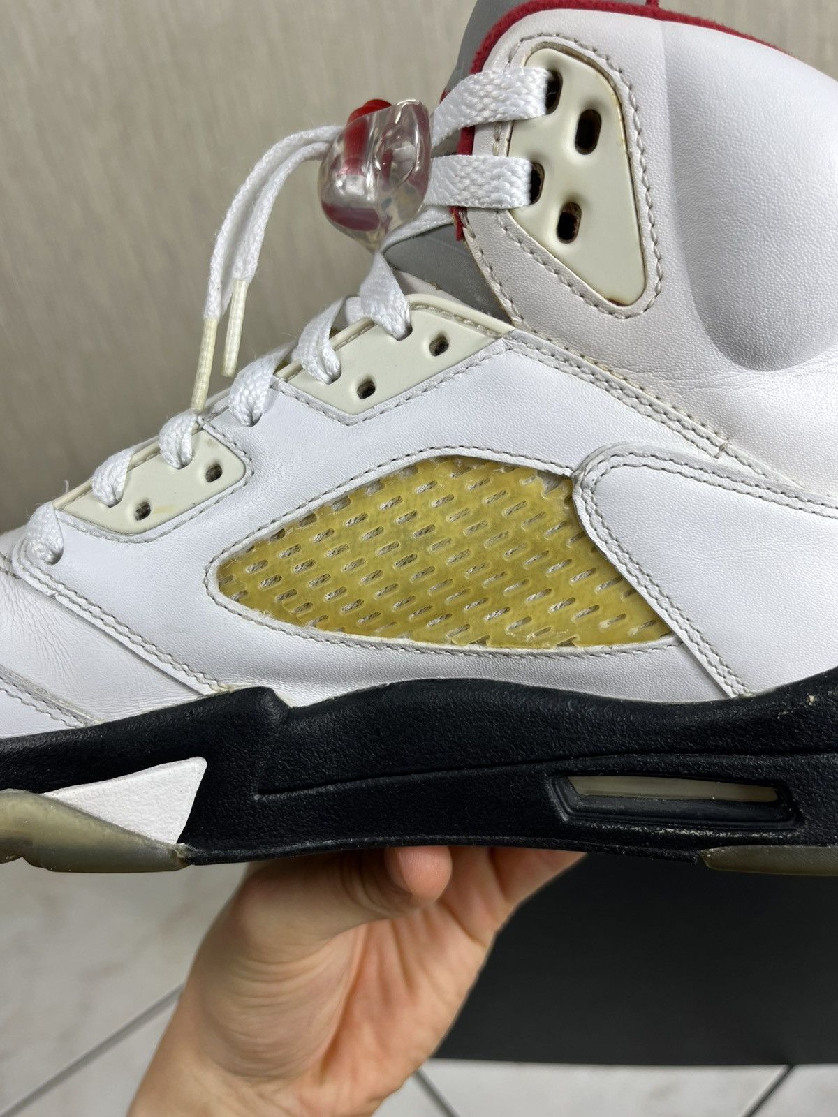Jordan Brand × Nike × Vintage Vintage OG Nike air Jordan 5 V fire red sneakers 2012 retro Size US 7.5 / EU 40-41 - 8 Thumbnail
