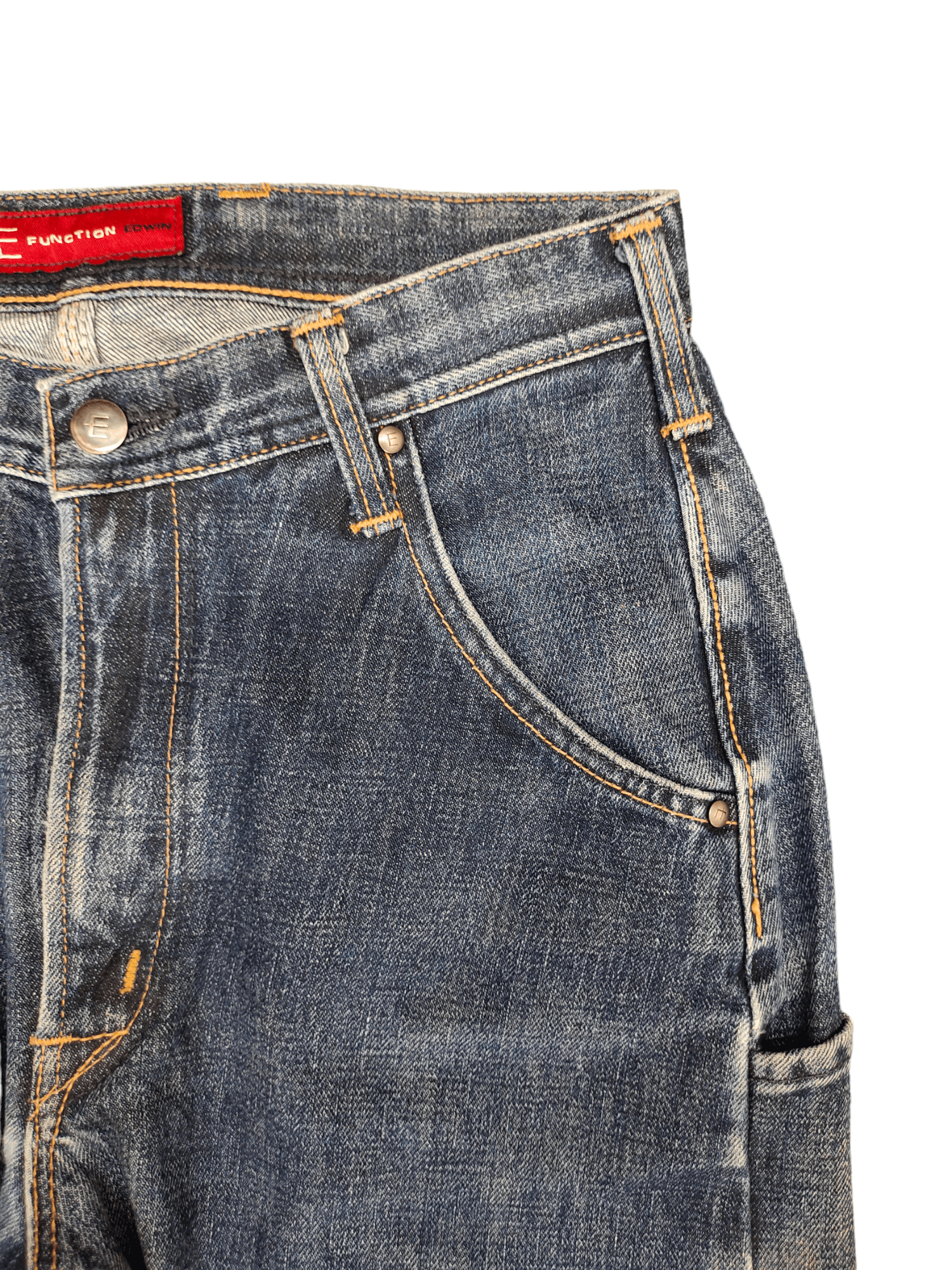 Comme des Garcons × Undercover Vintage 90s E Function Edwin Spiral Cut Denim Jeans Size US 30 / EU 46 - 10 Thumbnail