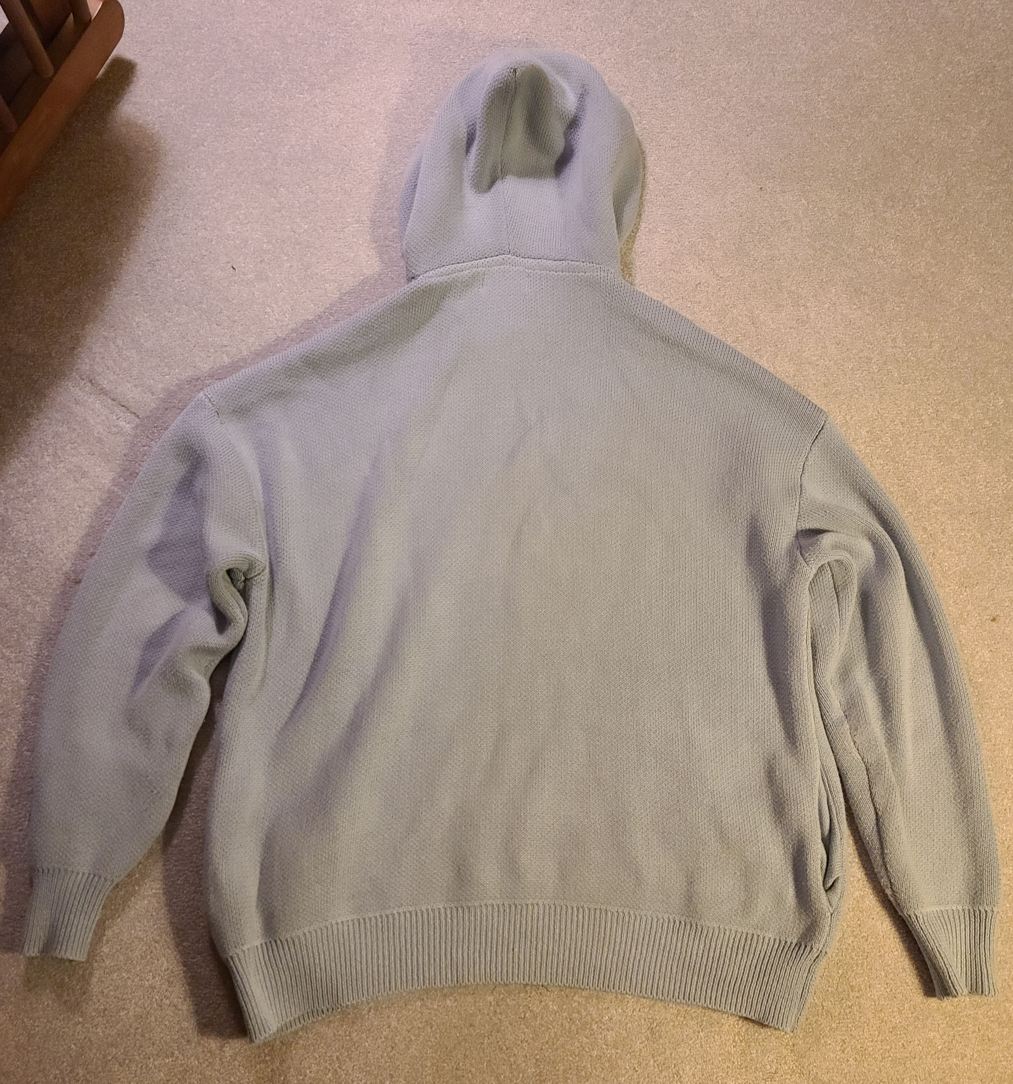 TeamSESH TeamSESH Oversized Knit Skeleton Hoodie (Fits like L) Size US M / EU 48-50 / 2 - 2 Thumbnail